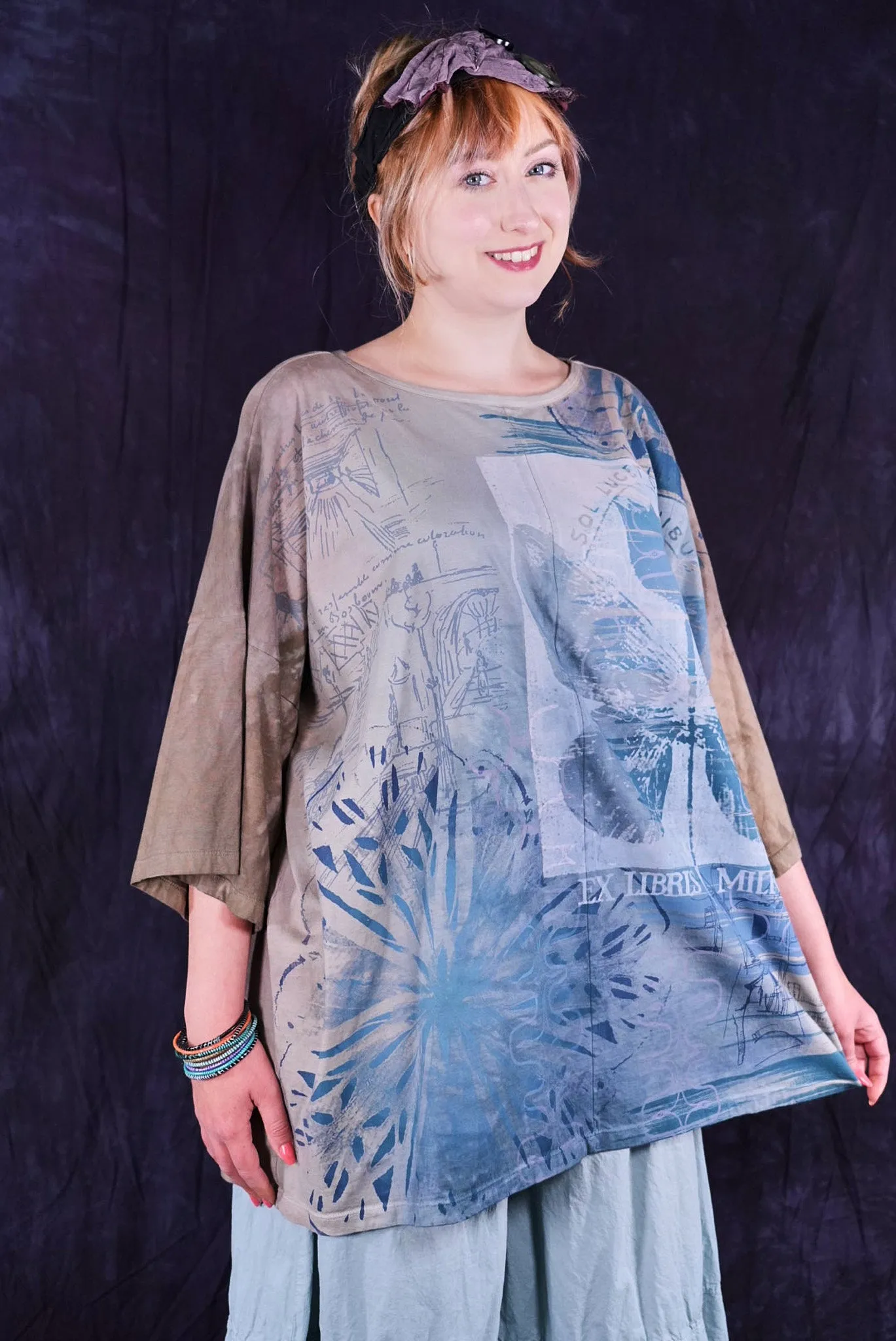 1236HD Line Tee Butterfly Blue 31"L