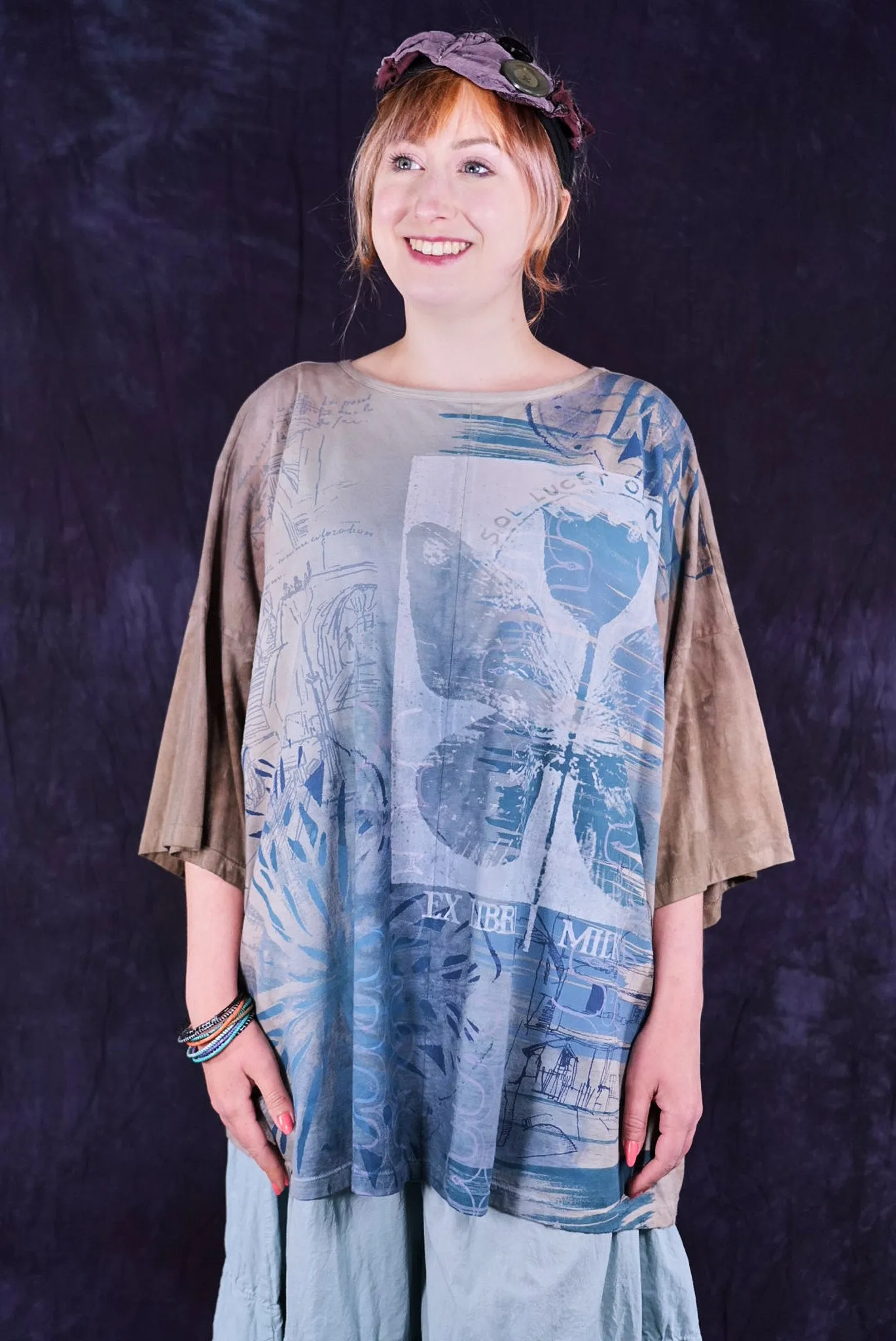 1236HD Line Tee Butterfly Blue 31"L