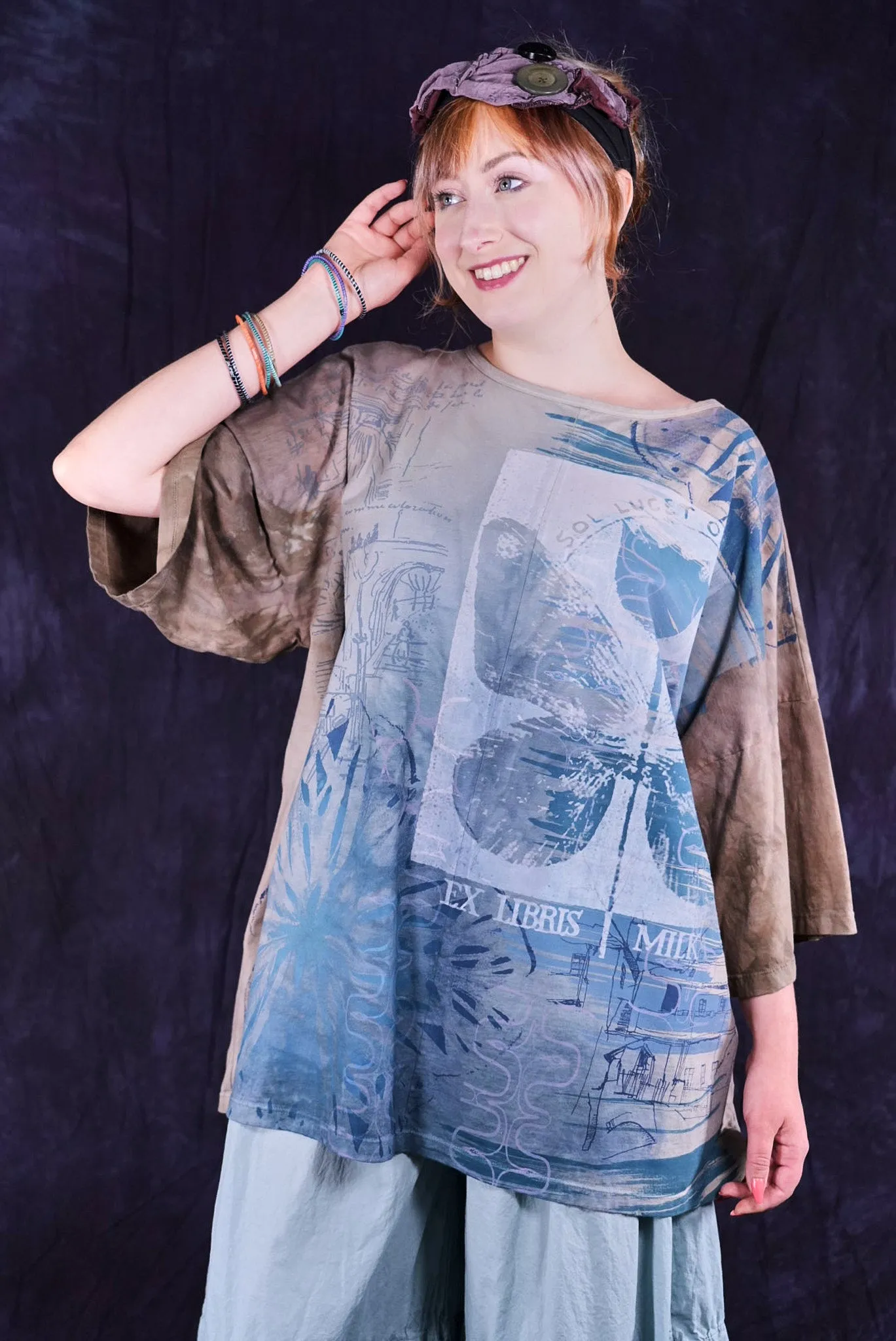 1236HD Line Tee Butterfly Blue 31"L