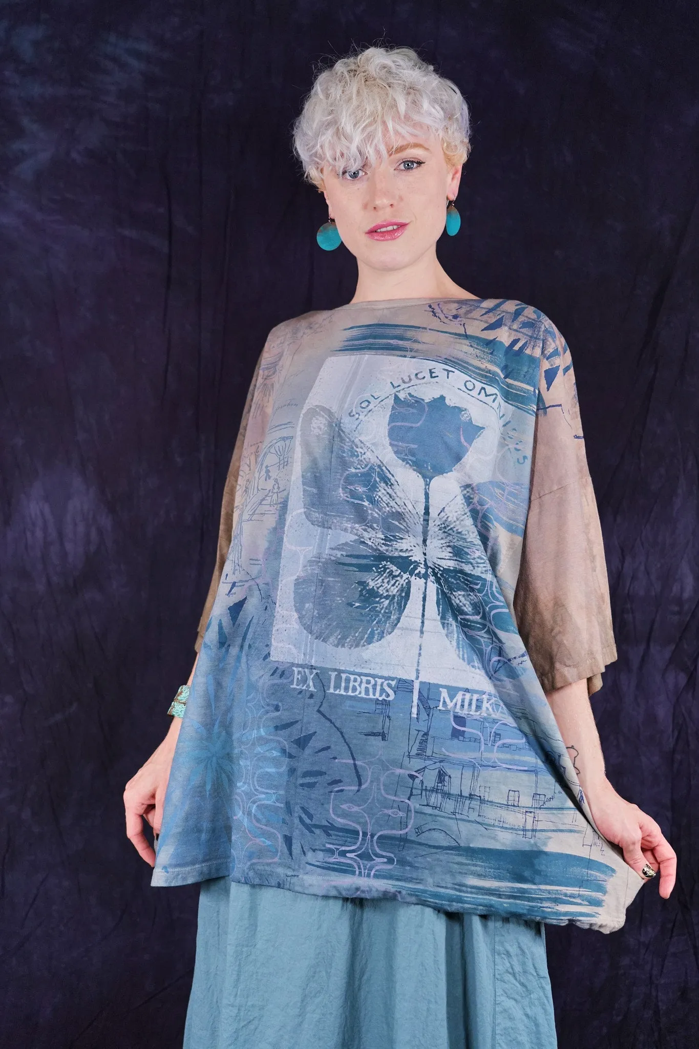 1236HD Line Tee Butterfly Blue 31"L