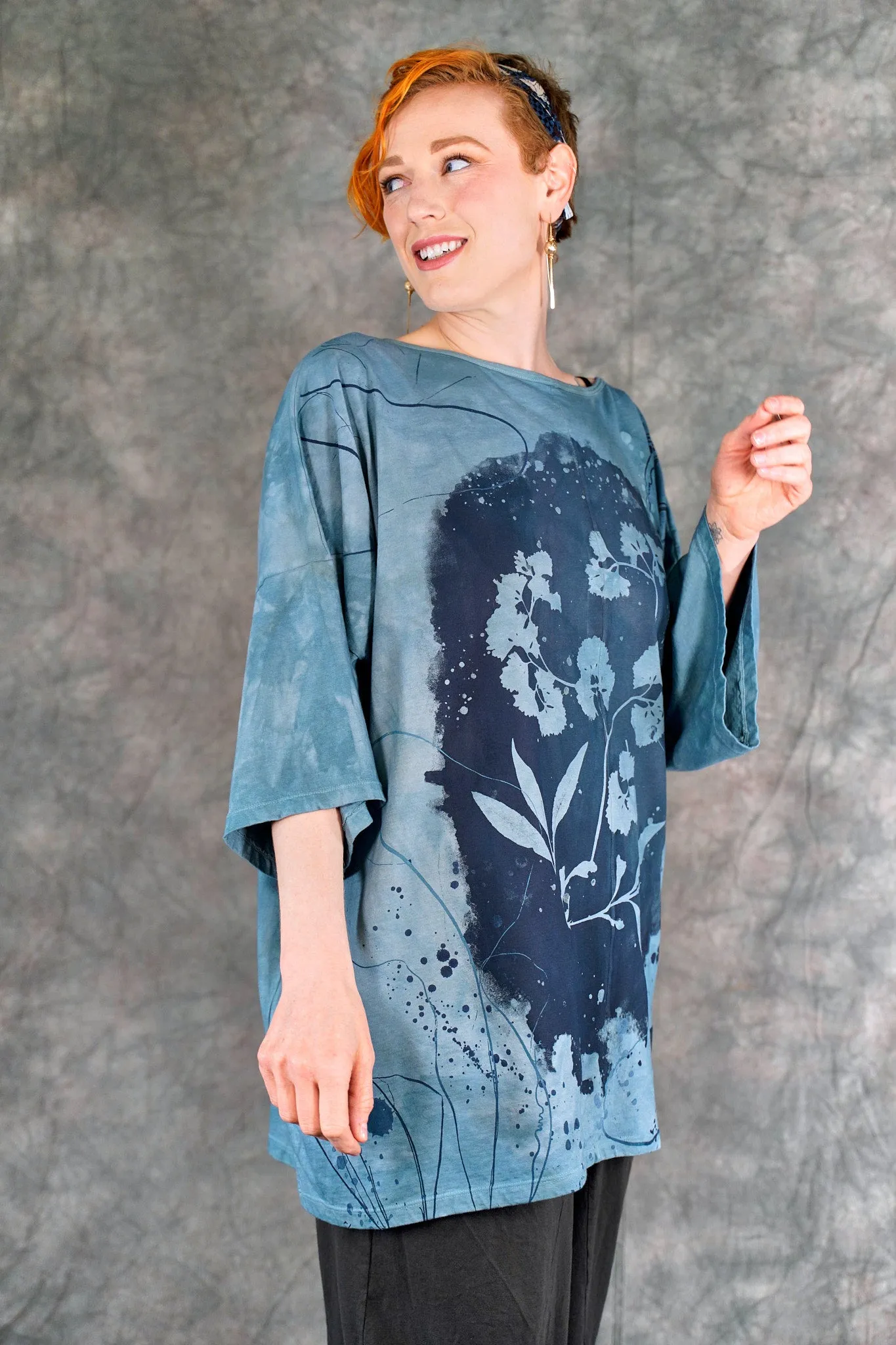 1236HD Line Tee Cyanotype-P  31"L