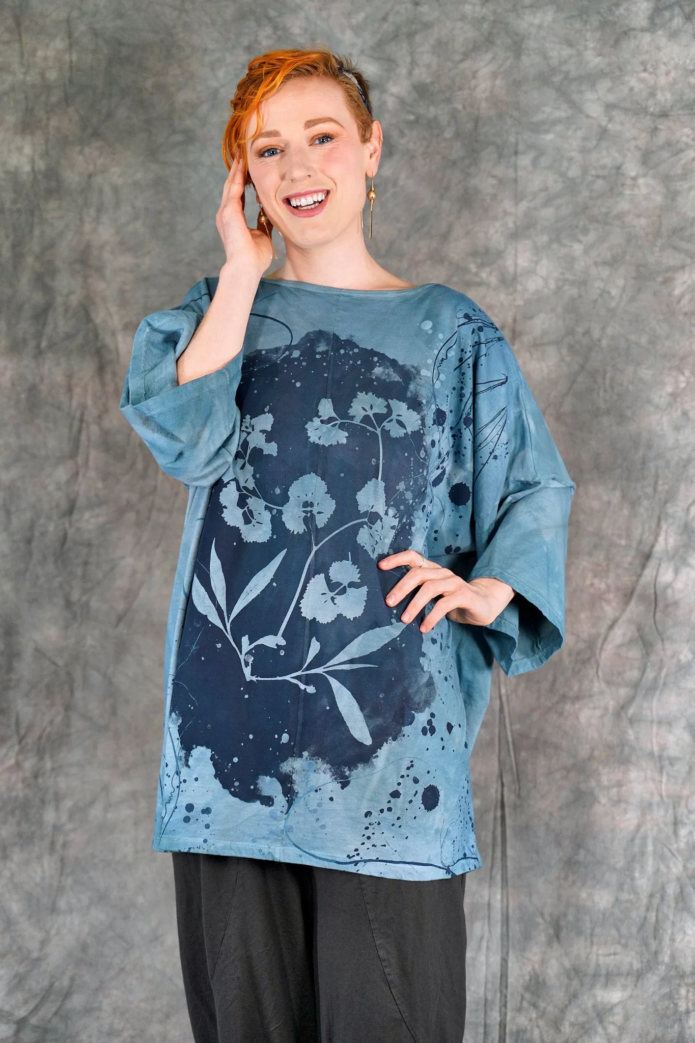 1236HD Line Tee Cyanotype-P  31"L