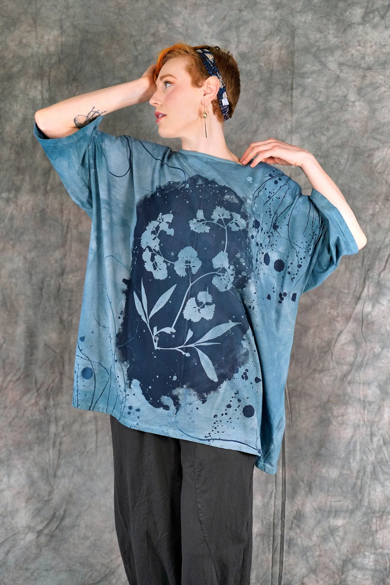 1236HD Line Tee Cyanotype-P  31"L