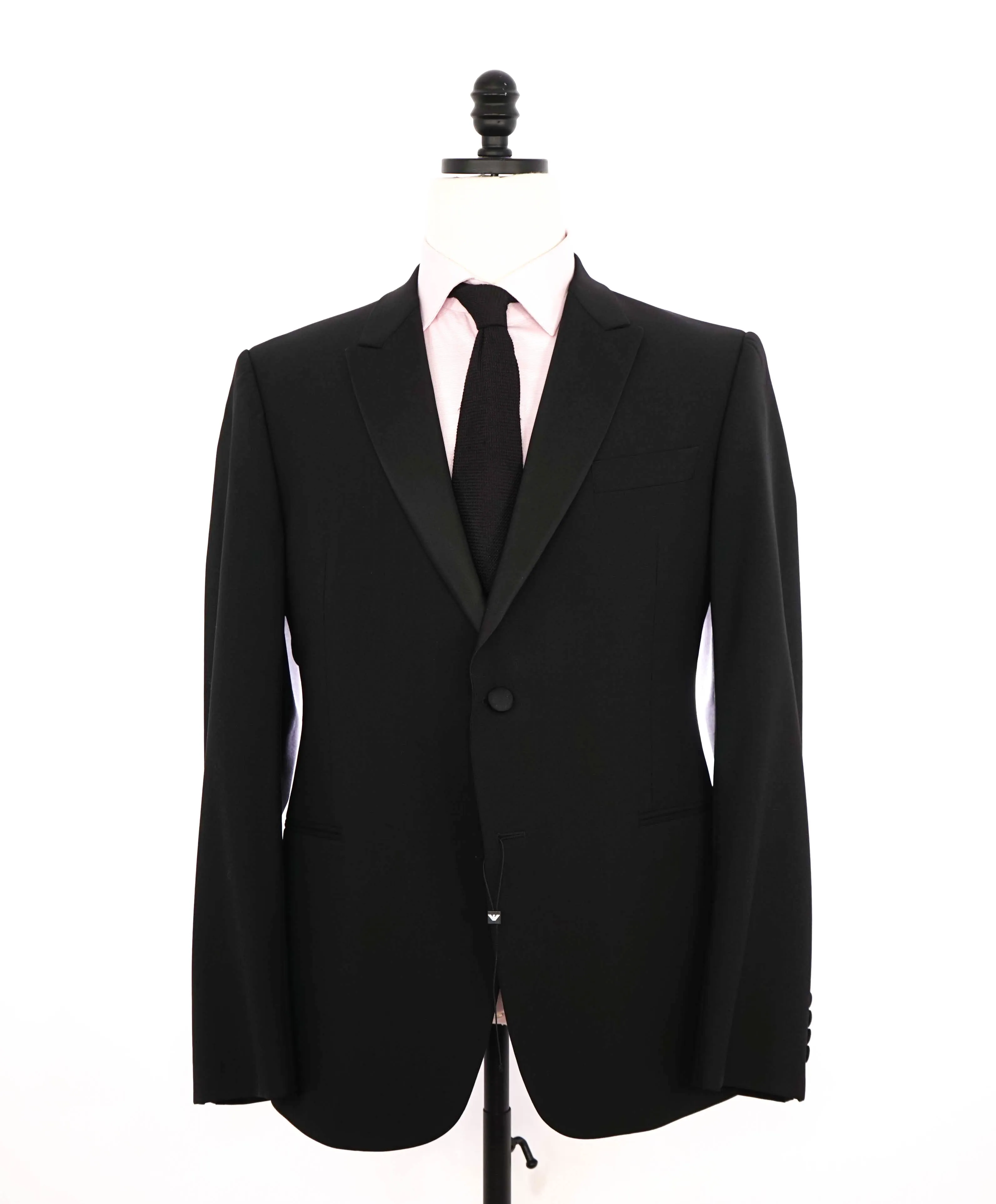$1,995 EMPORIO ARMANI - “M LINE” Notch Lapel 130's Tuxedo Suit - 42R 34W