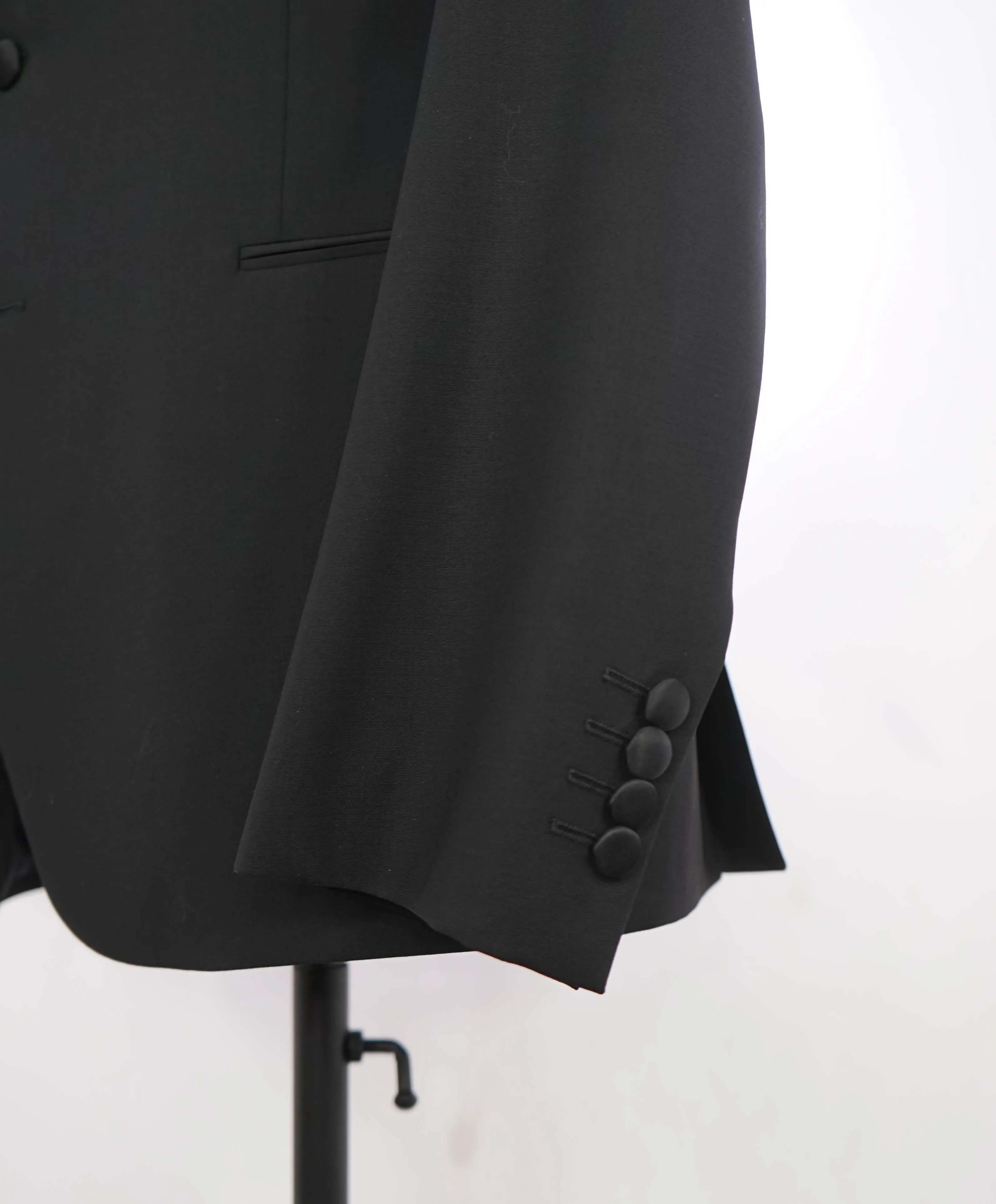 $1,995 EMPORIO ARMANI - “M LINE” Notch Lapel 130's Tuxedo Suit - 42R 34W