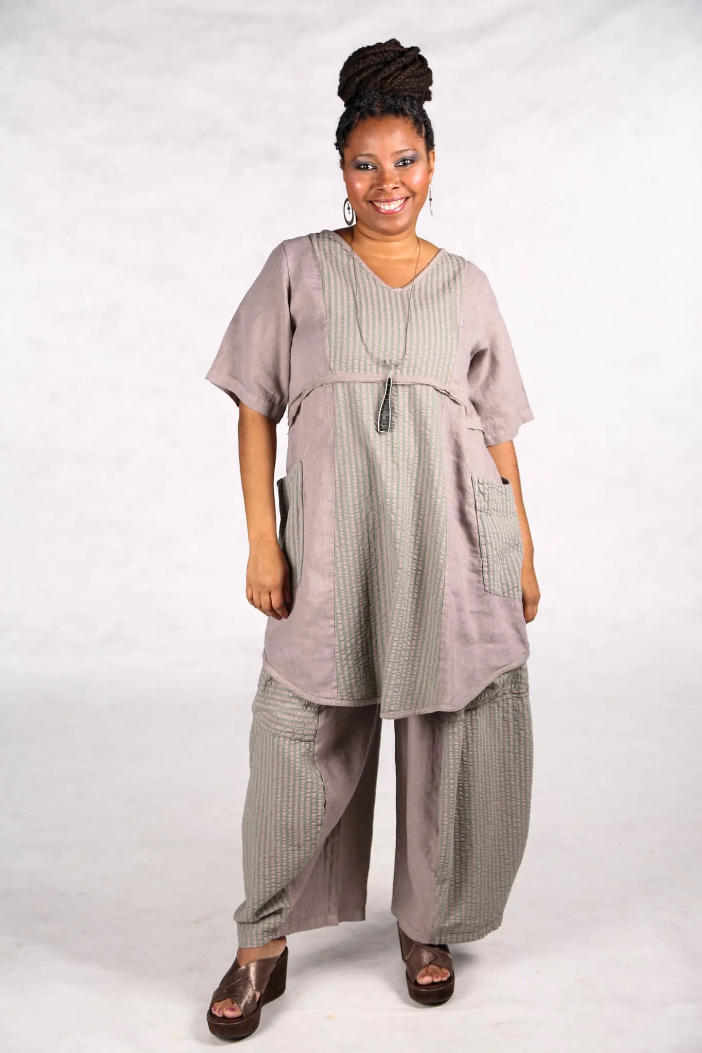 3240 Mojo Pant Moon Rock with Herb Stripe  3/2/1 to overdye