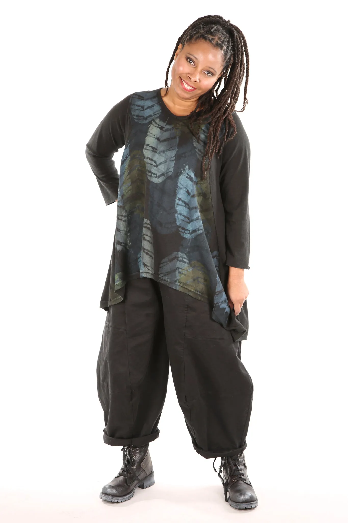 3290  Four Square Pant -Black