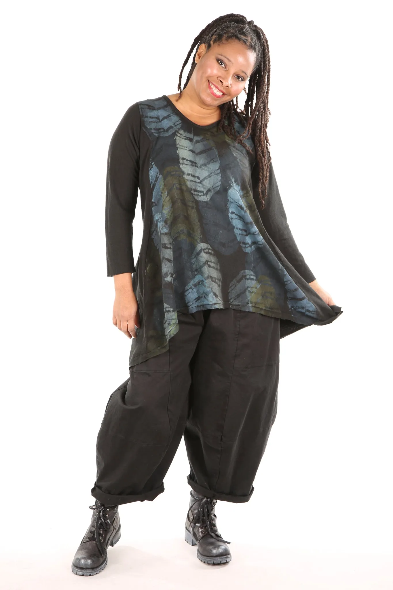 3290  Four Square Pant -Black