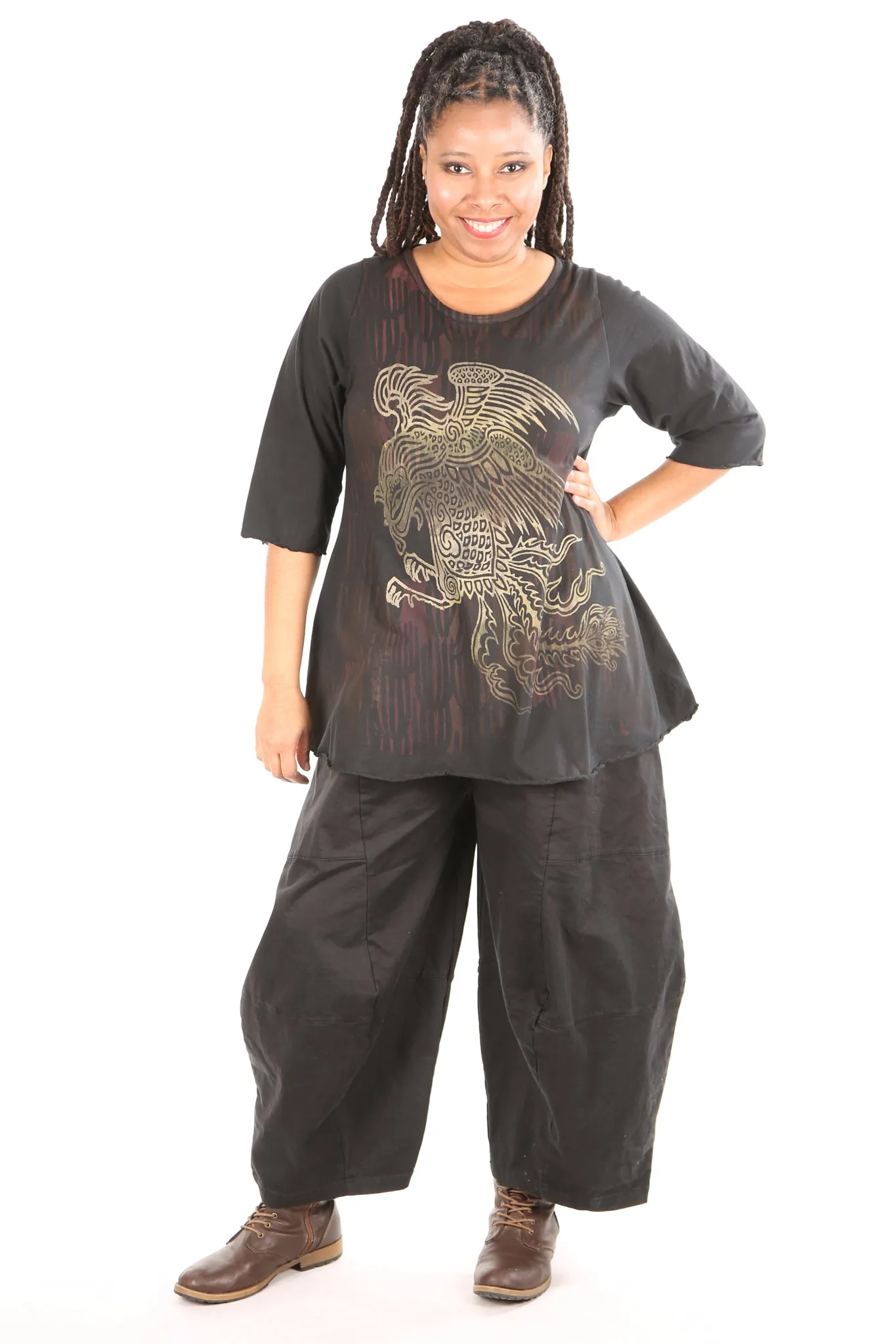 3290  Four Square Pant -Black