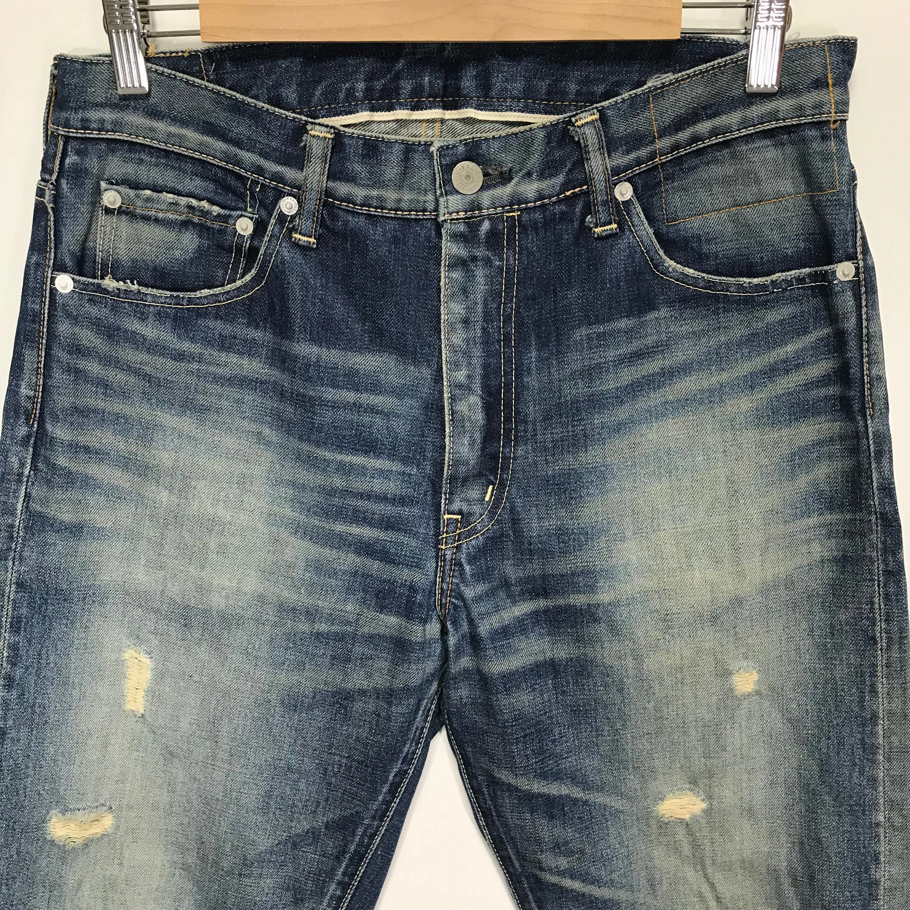 [33] Visvim Fluxus 01 Damage 2 Selvedge Denim Indigo