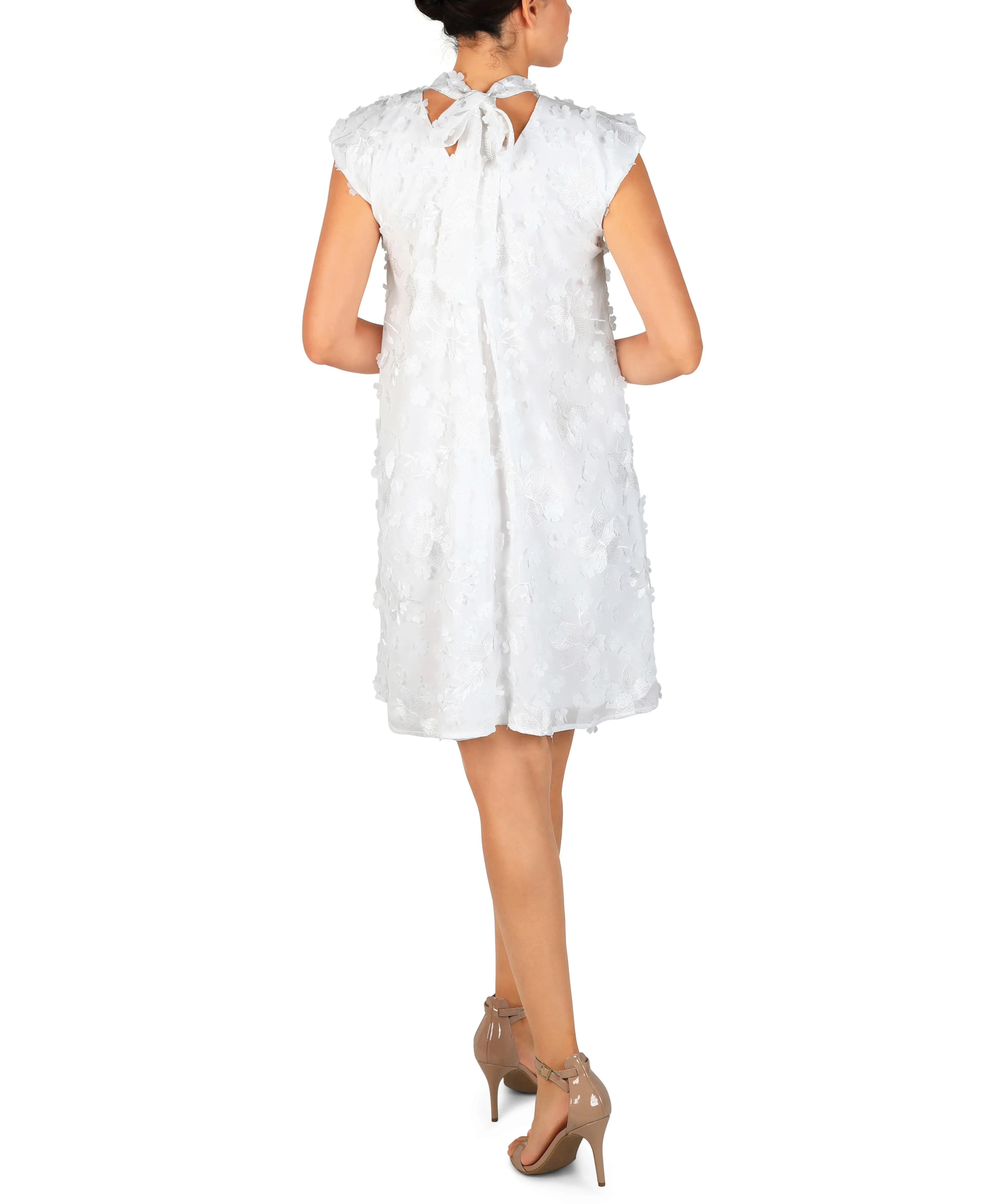 3D Floral and Embroidery A-line Dress