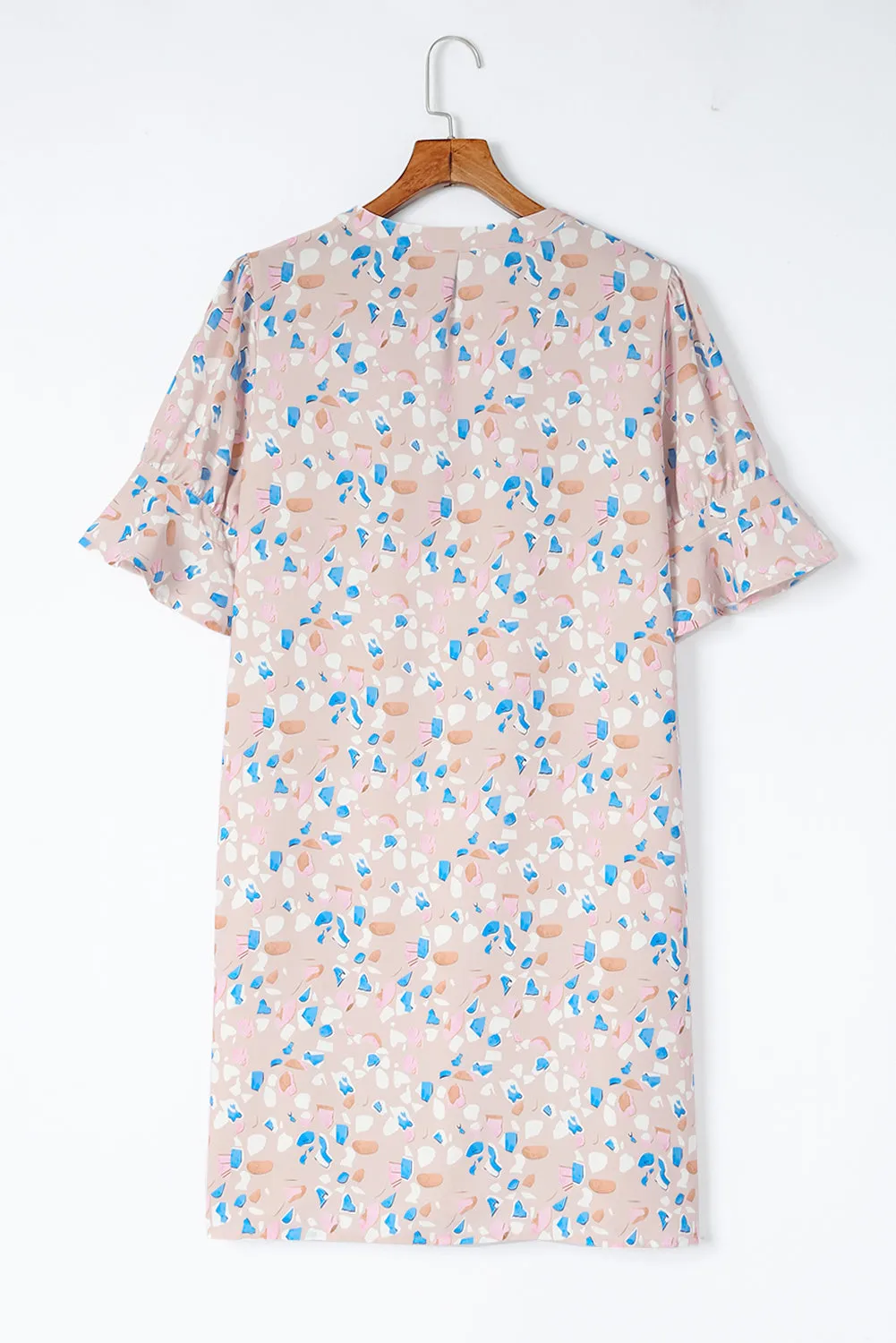 Abstract Print Shift Dress
