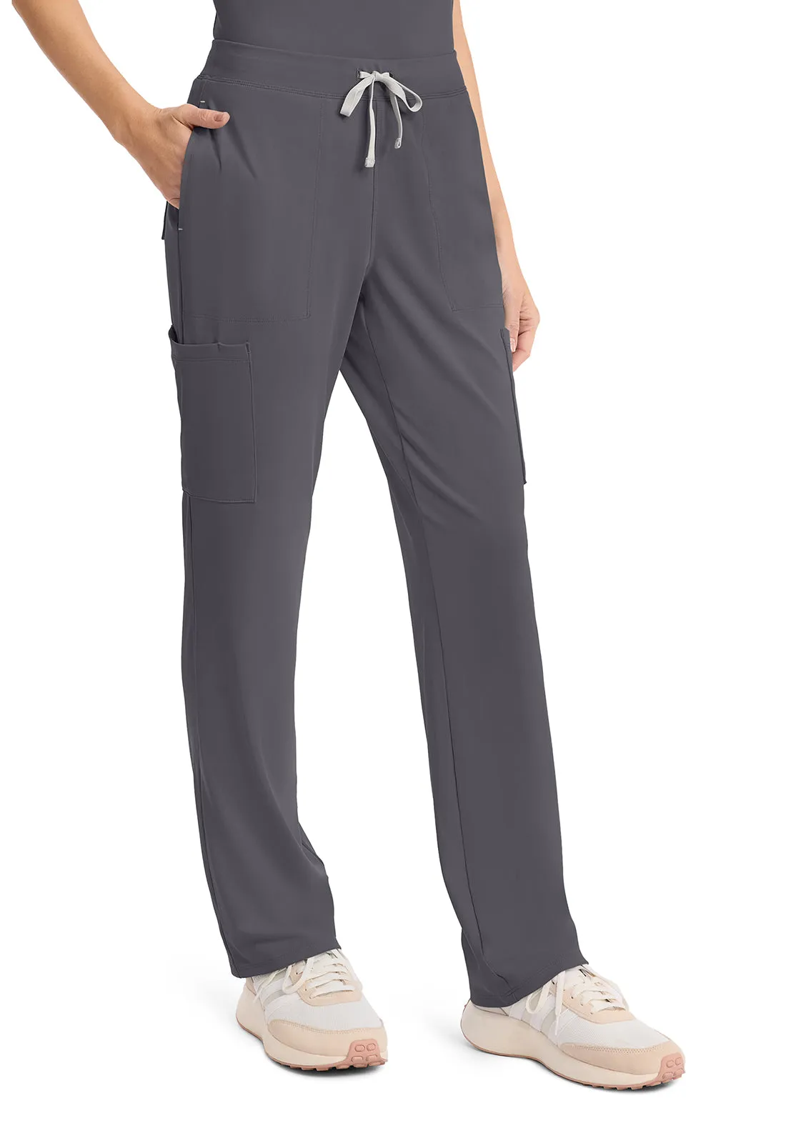 Achieve CK096 Women's 5 Pocket Straight Leg Pant Pewter