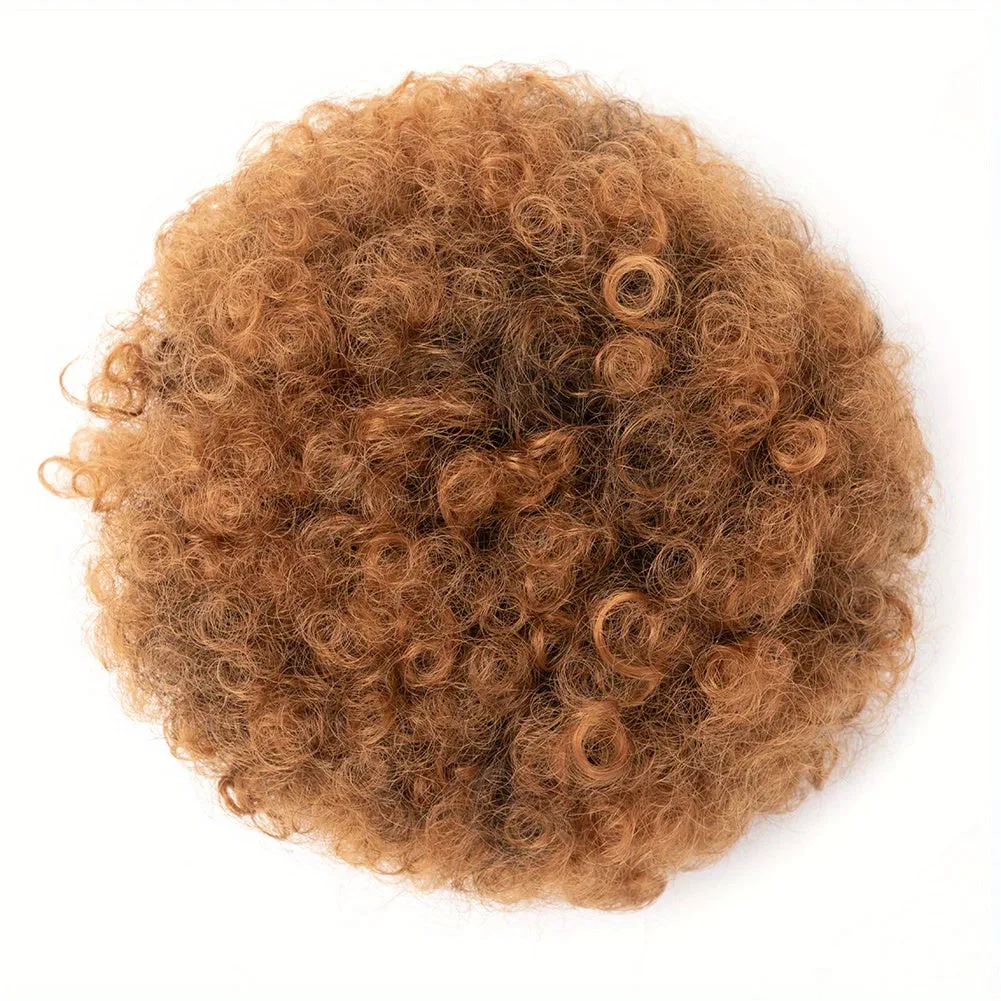 Afro Puff Drawstring Ponytail Extension For Women, Synthetic Afro Puff Ponytail For Natural Hair, Clip On Kinky Drawstring Curly Ponytail Bun Hair Accessories