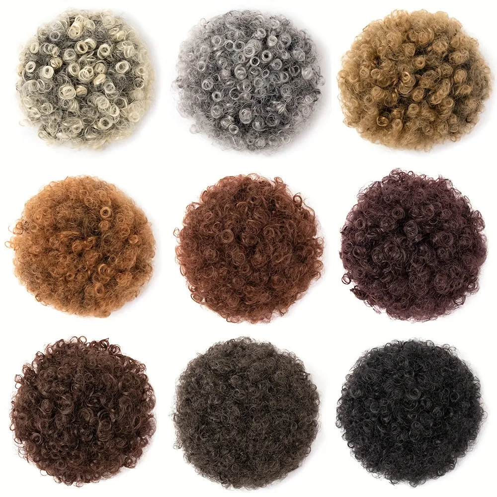 Afro Puff Drawstring Ponytail Extension For Women, Synthetic Afro Puff Ponytail For Natural Hair, Clip On Kinky Drawstring Curly Ponytail Bun Hair Accessories