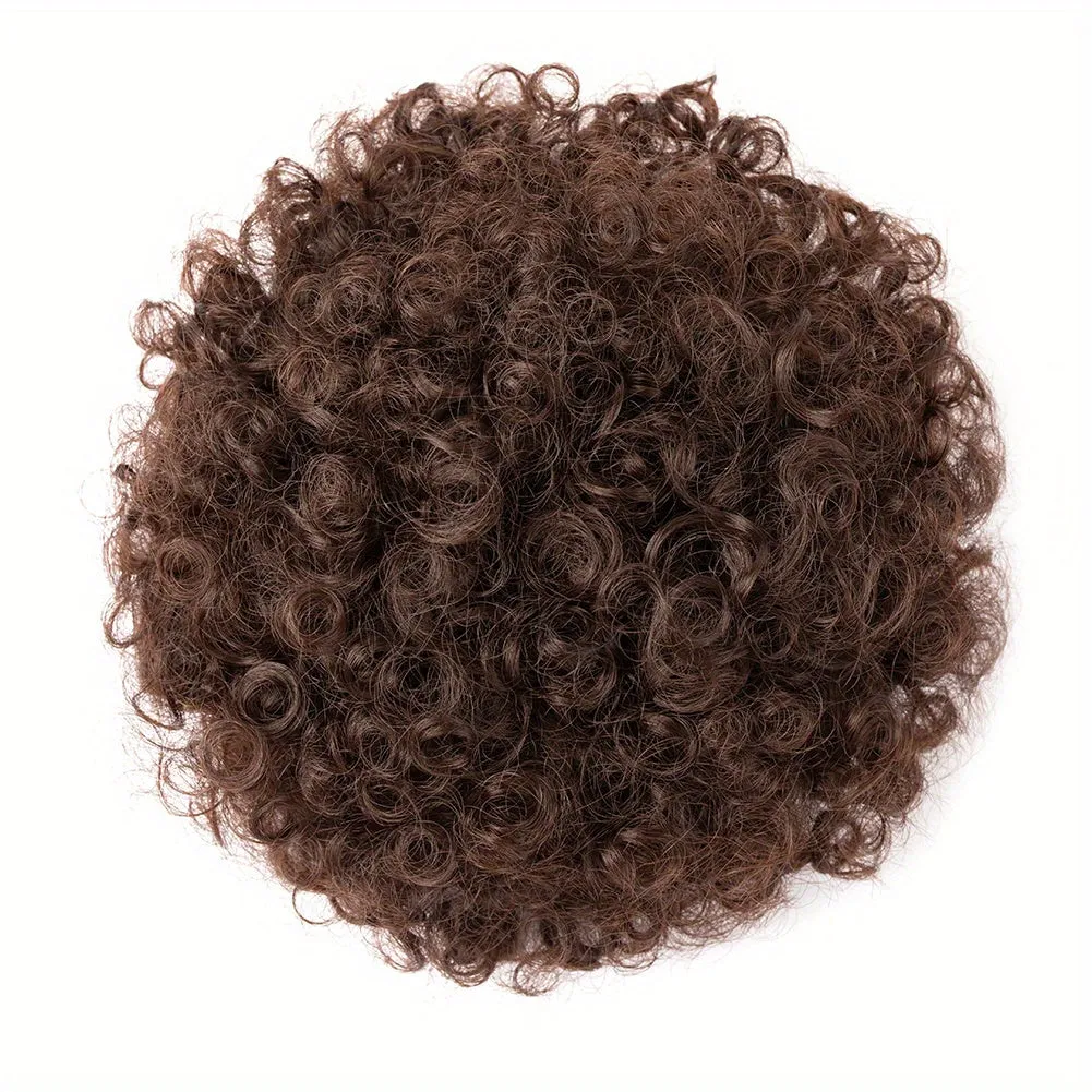 Afro Puff Drawstring Ponytail Extension For Women, Synthetic Afro Puff Ponytail For Natural Hair, Clip On Kinky Drawstring Curly Ponytail Bun Hair Accessories