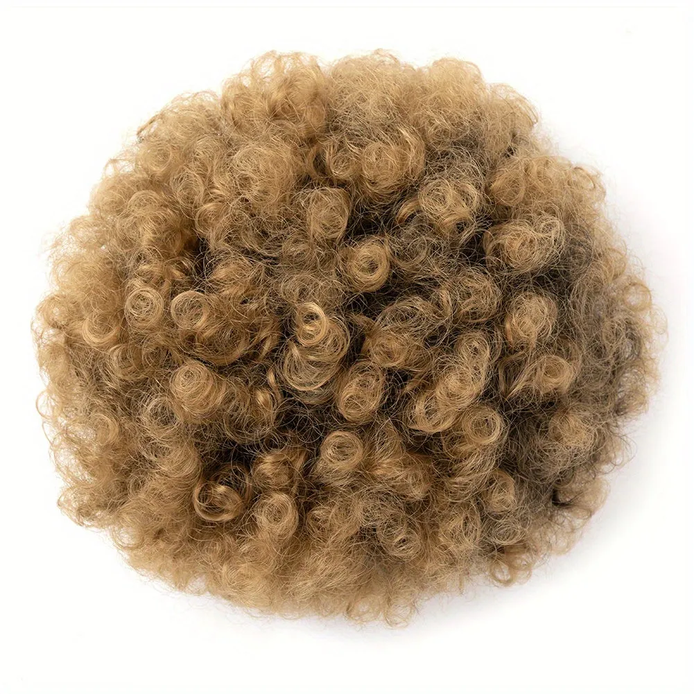 Afro Puff Drawstring Ponytail Extension For Women, Synthetic Afro Puff Ponytail For Natural Hair, Clip On Kinky Drawstring Curly Ponytail Bun Hair Accessories