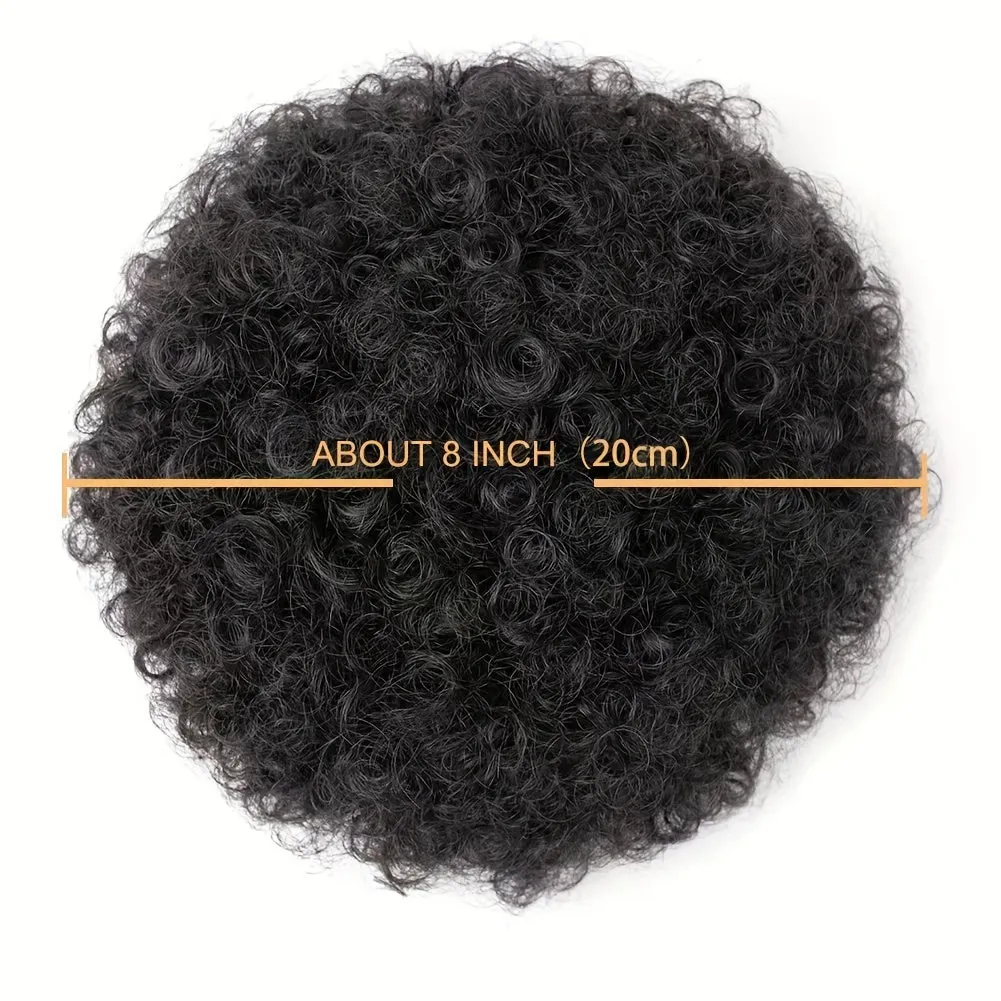 Afro Puff Drawstring Ponytail Extension For Women, Synthetic Afro Puff Ponytail For Natural Hair, Clip On Kinky Drawstring Curly Ponytail Bun Hair Accessories