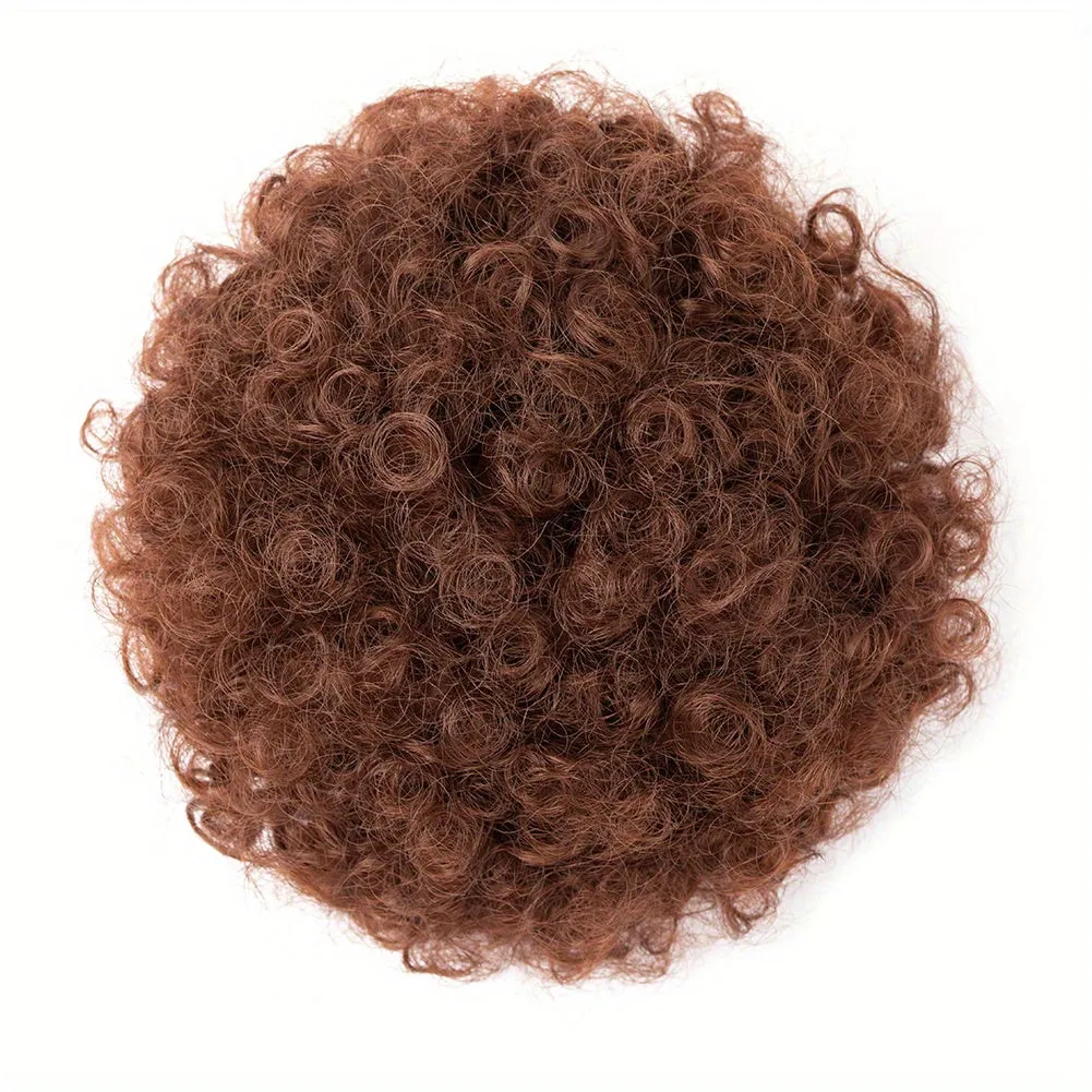 Afro Puff Drawstring Ponytail Extension For Women, Synthetic Afro Puff Ponytail For Natural Hair, Clip On Kinky Drawstring Curly Ponytail Bun Hair Accessories