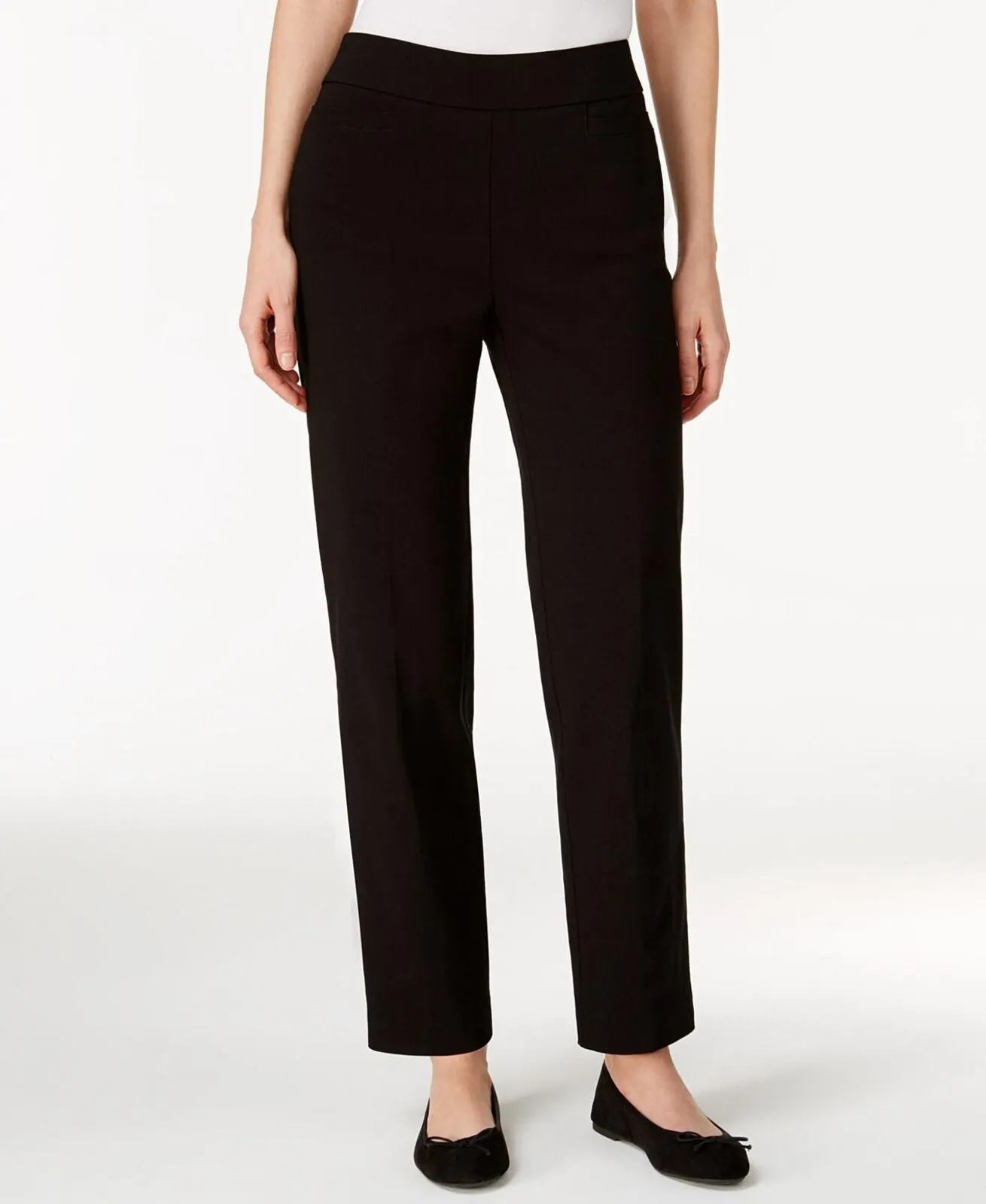 Alfred Dunner Women's Modern Fit Petite Pull-On Straight-Leg Pants 01715