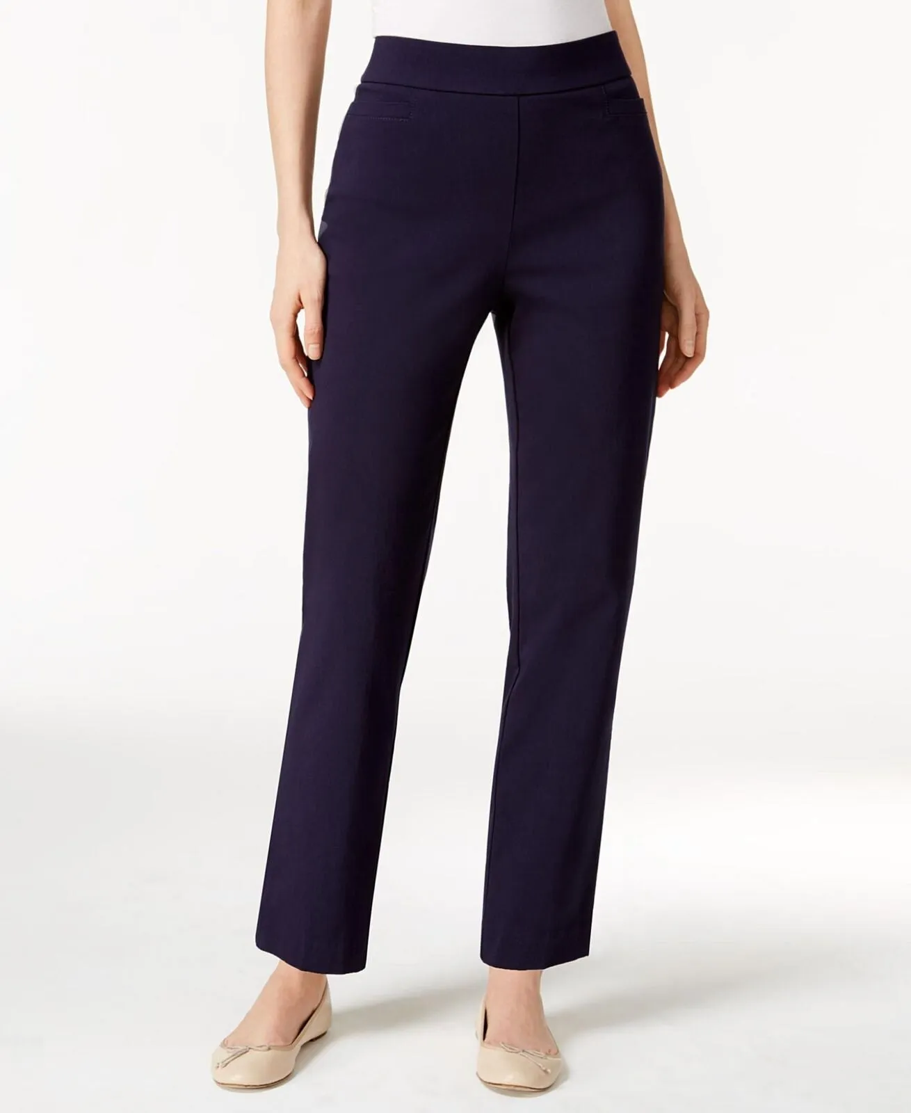 Alfred Dunner Women's Modern Fit Petite Pull-On Straight-Leg Pants 01715