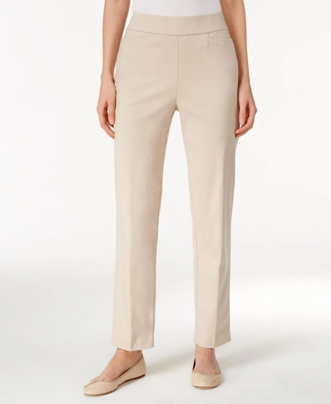 Alfred Dunner Women's Modern Fit Petite Pull-On Straight-Leg Pants 01715