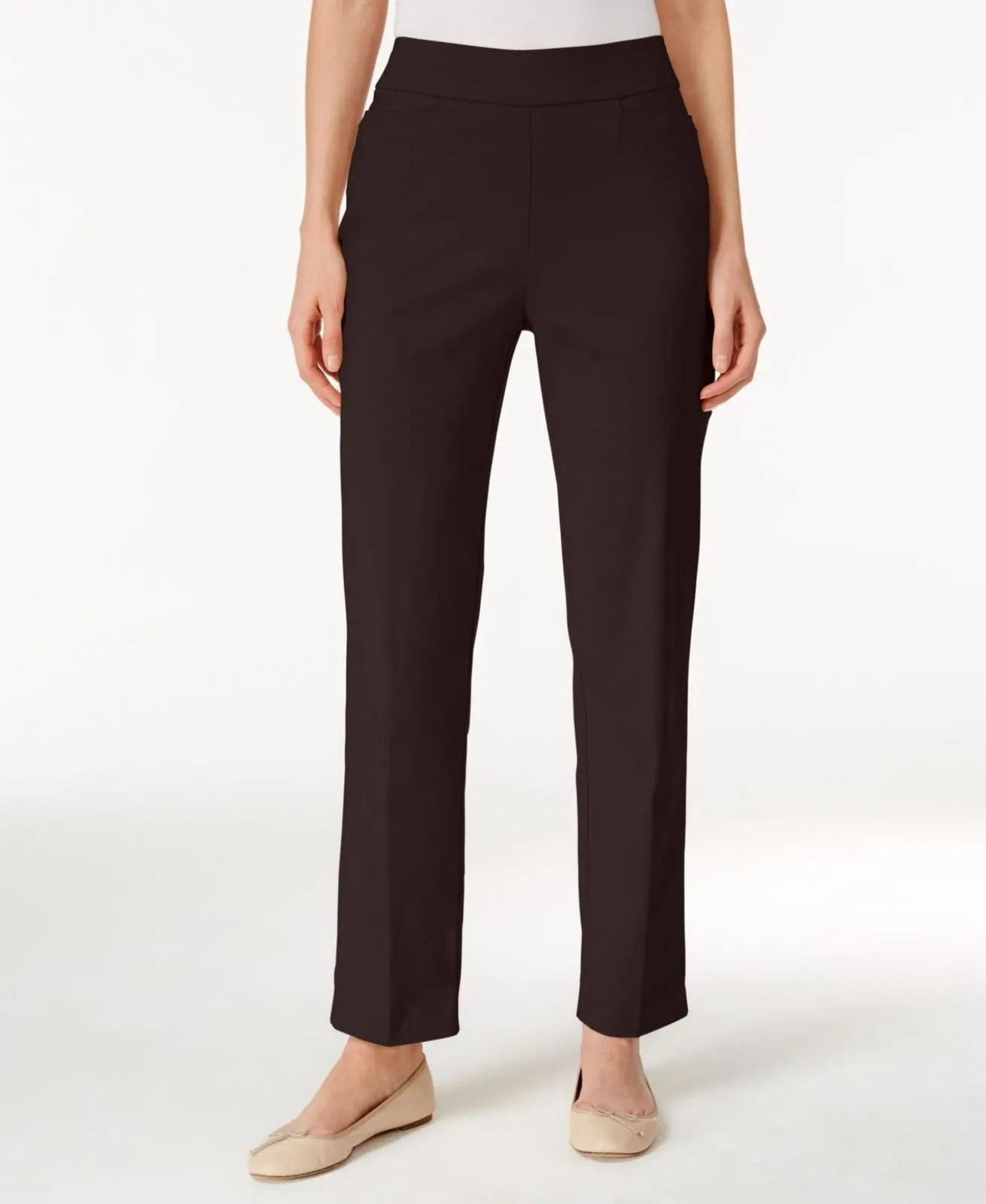 Alfred Dunner Women's Modern Fit Petite Pull-On Straight-Leg Pants 01715