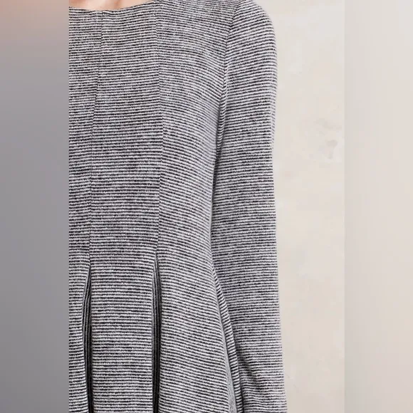 Anthro Dolan Abstract Pinstripe Pleated A-Line Dress