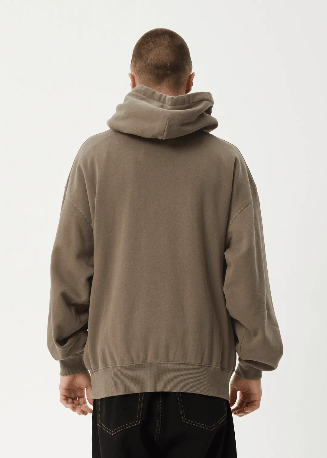 Antic - Recycled Boxy Pull On Hood - Fossil