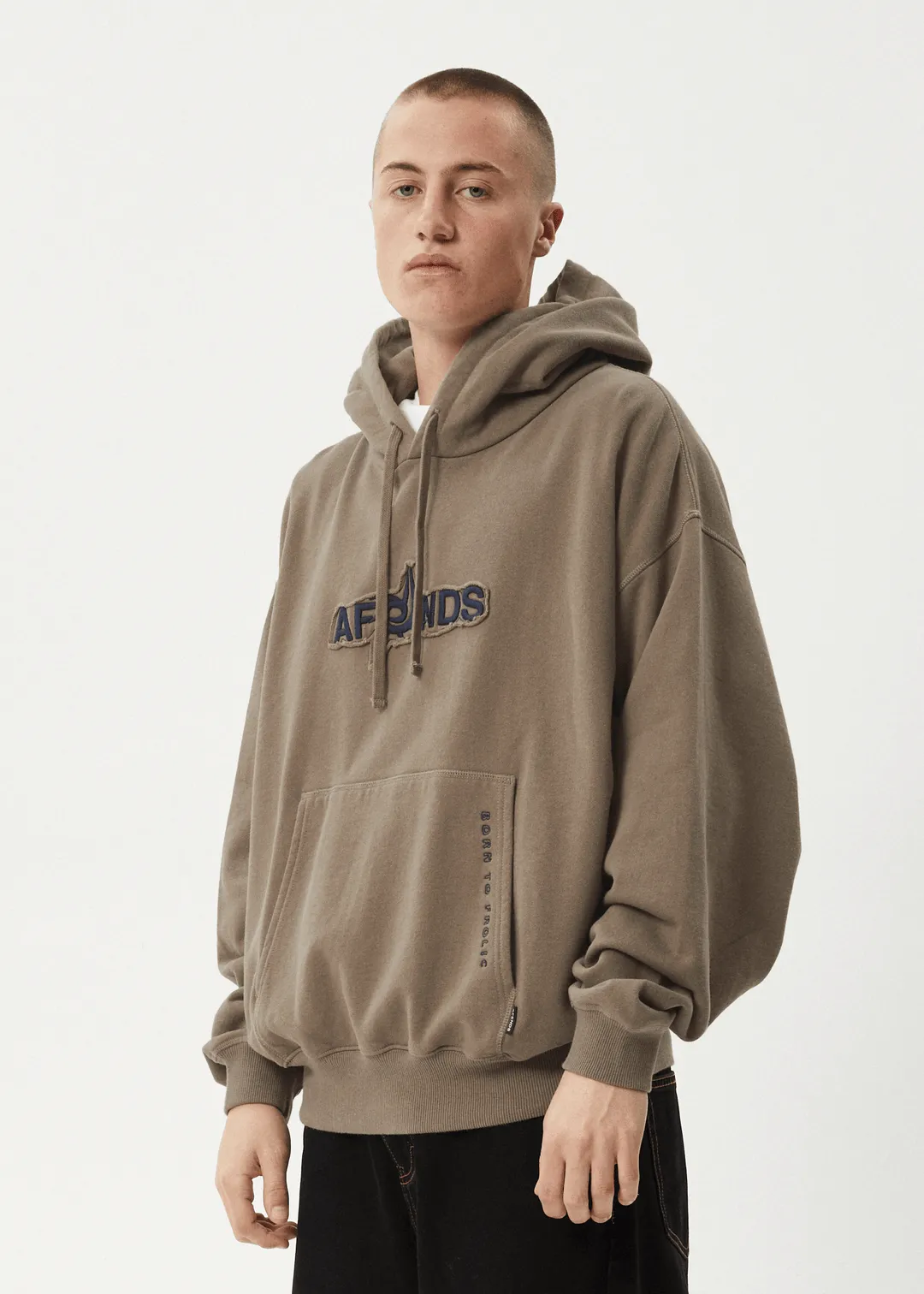 Antic - Recycled Boxy Pull On Hood - Fossil
