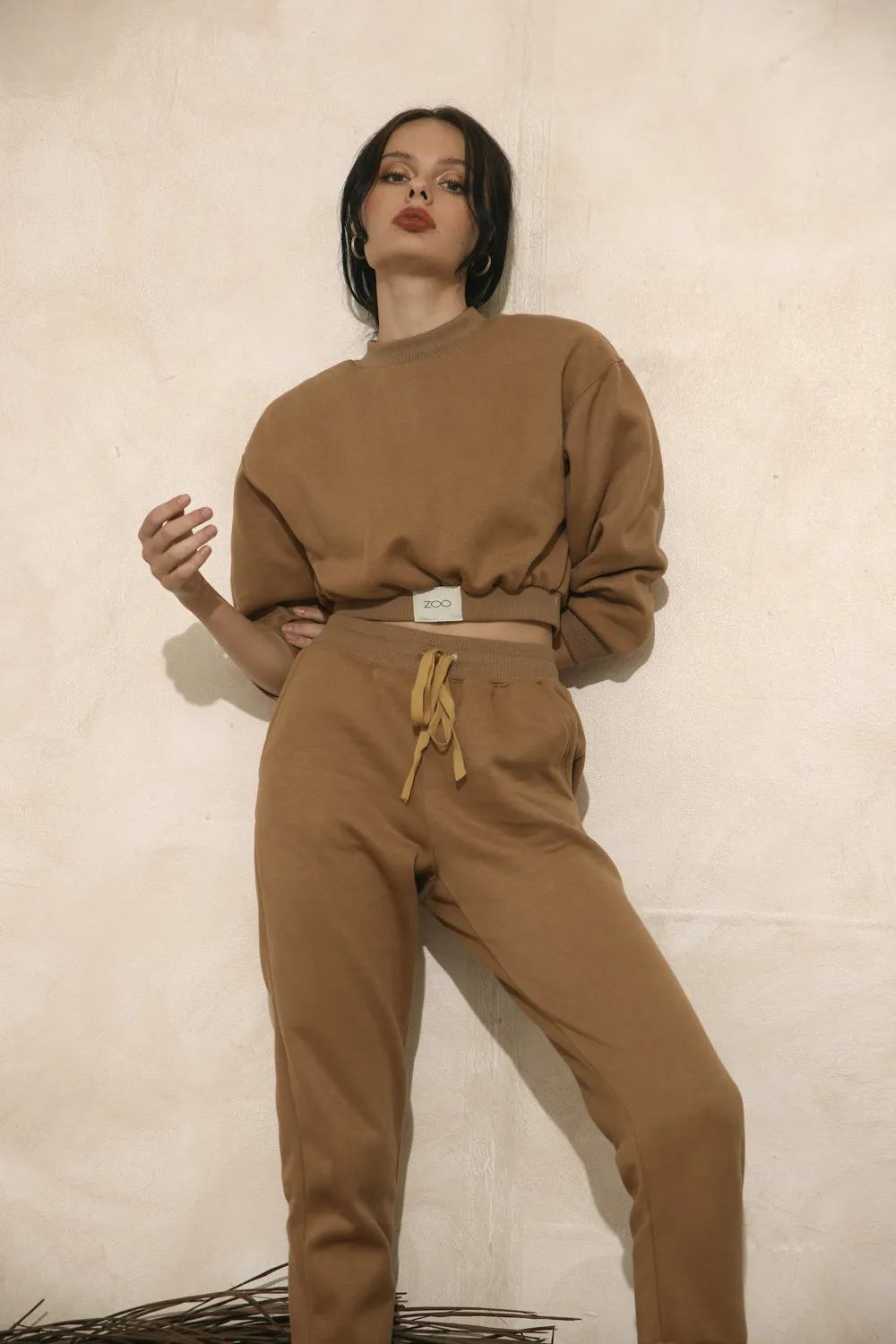ARLO SET Sweat Pants and Sweater Set (Mocha Premium Terry)