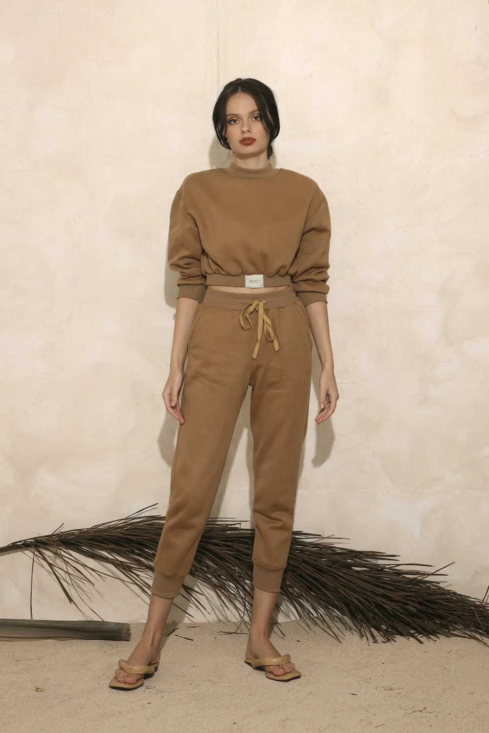 ARLO SET Sweat Pants and Sweater Set (Mocha Premium Terry)