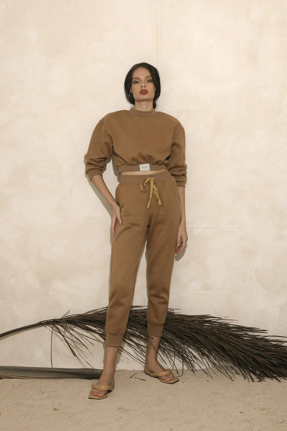 ARLO SET Sweat Pants and Sweater Set (Mocha Premium Terry)