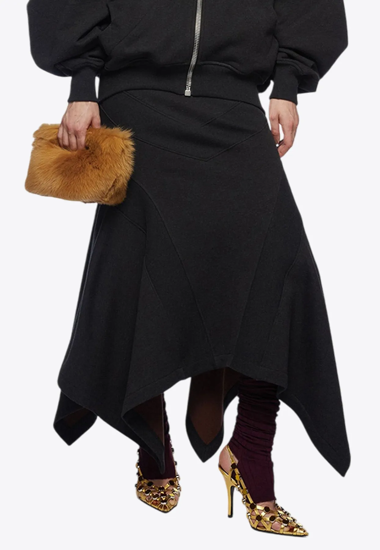 Asymmetric Midi Skirt