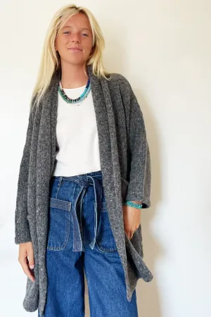 Atelier Delphine Alpaca Haori Coat -Charcoal
