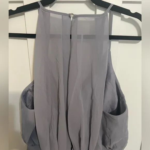 Azazie Patricia Bridesmaid Dress color Fog Size A8 NWT