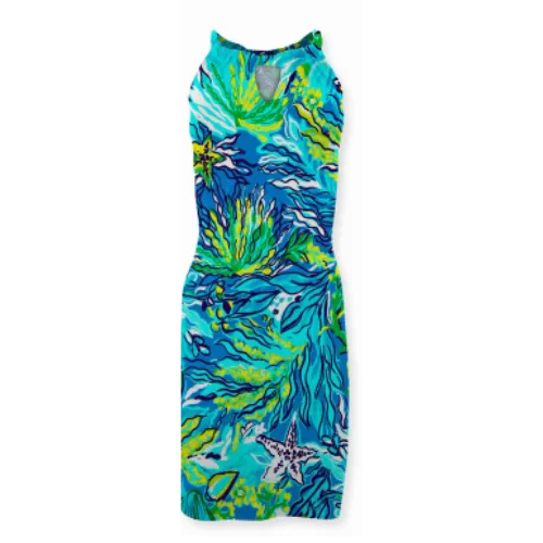 Banana Boat Sleeveless Shift Dress-St Raphael Aqua-BB526