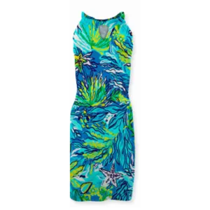 Banana Boat Sleeveless Shift Dress-St Raphael Aqua-BB526