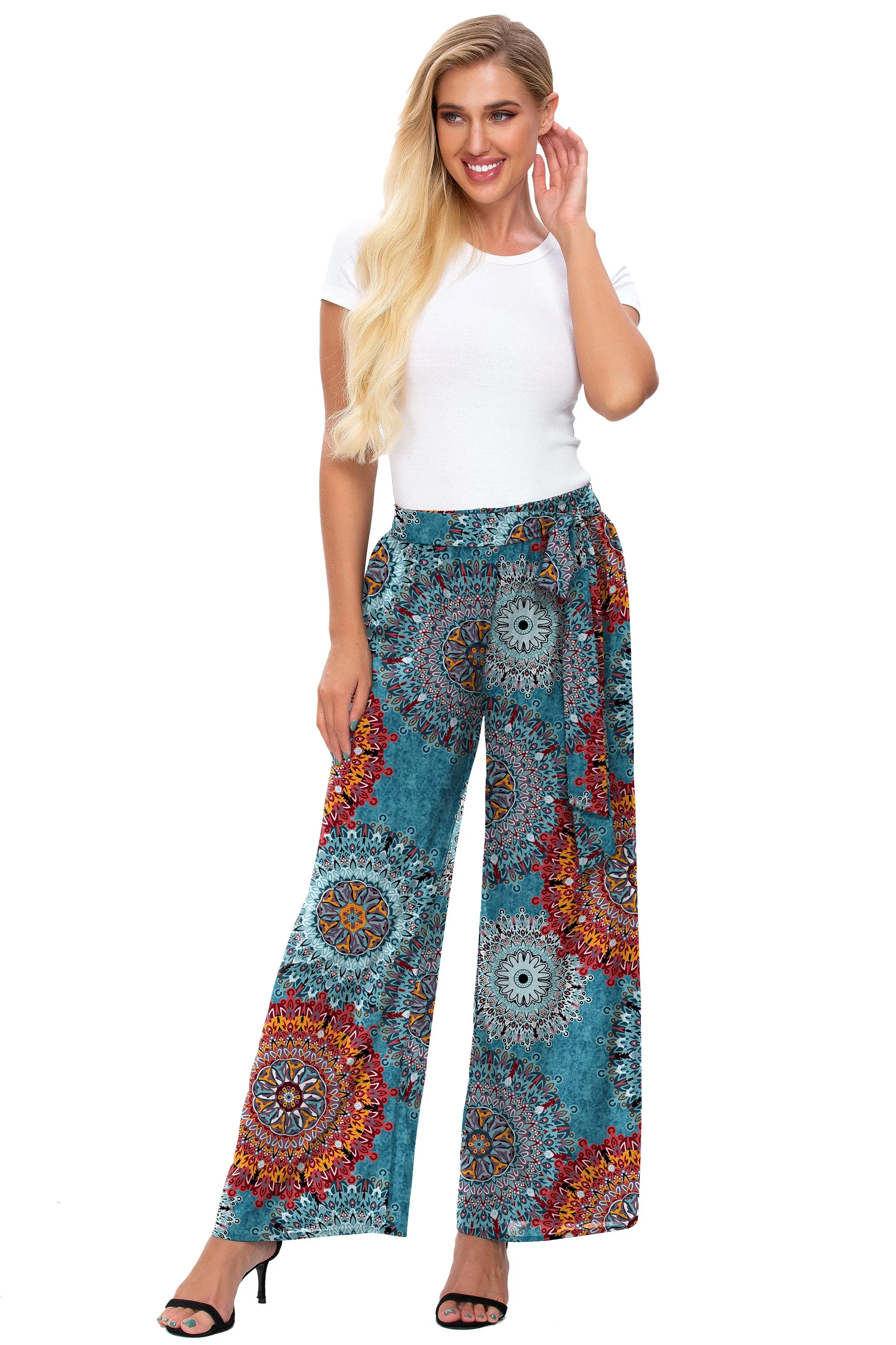 BASICS Print Sheer Beach Pants
