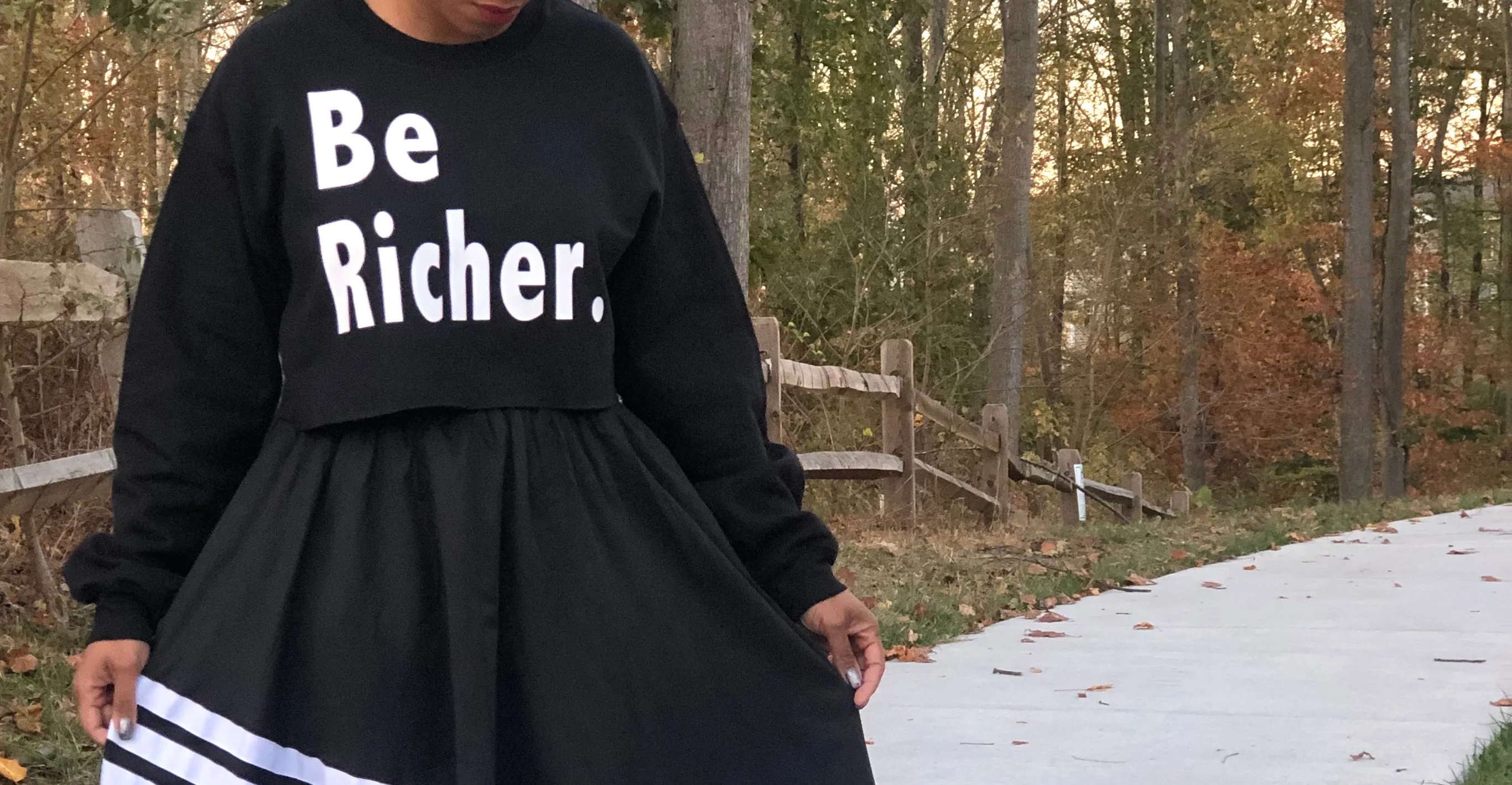 Be Richer Cropped Sweatshirt