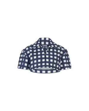 Bebi Check Cropped Top