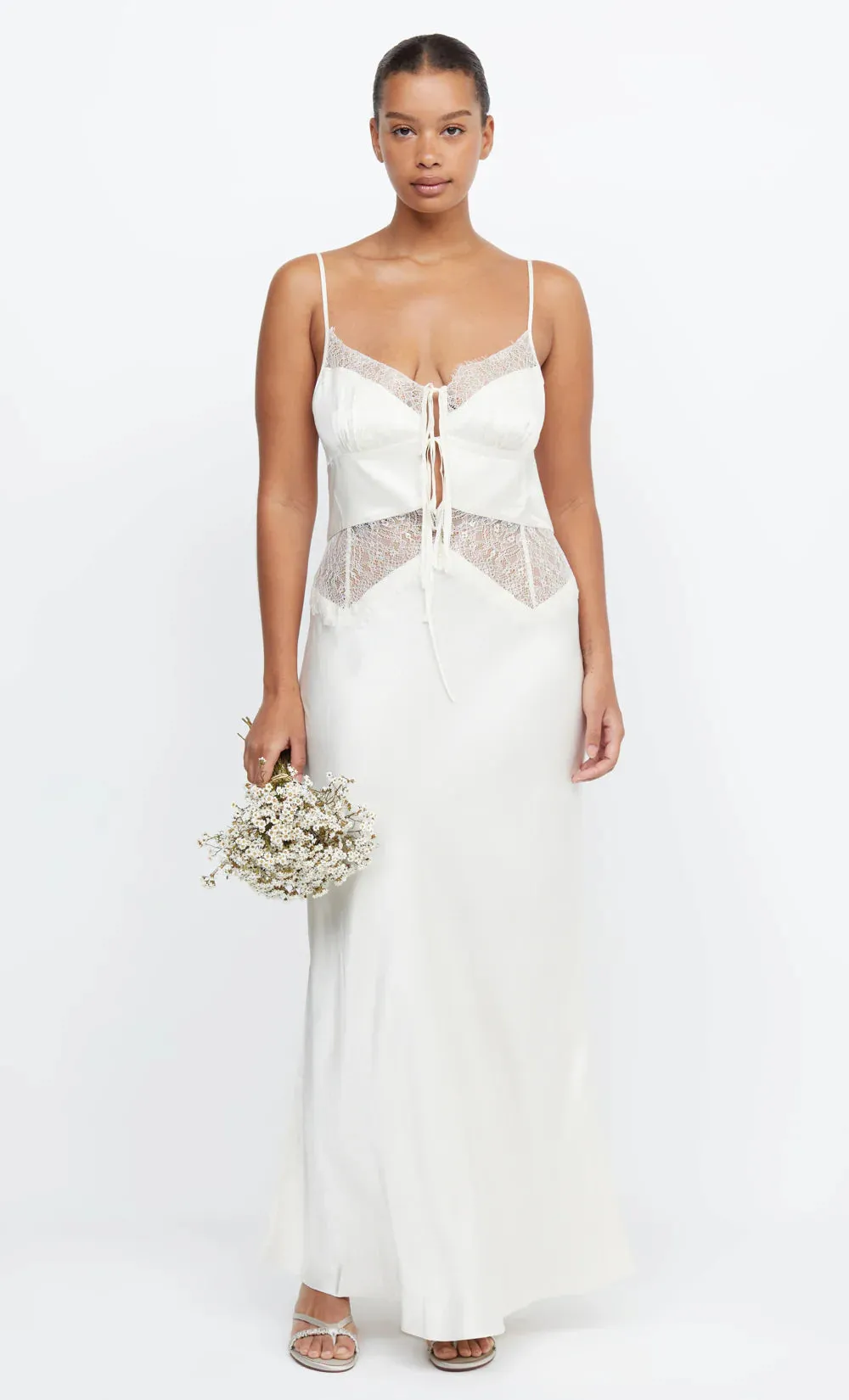 Bec & Bridge - Celine Tie Maxi Cream Dress