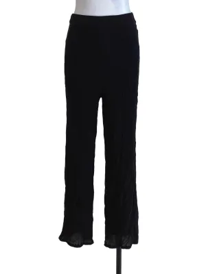 Black Plain Straight Pants