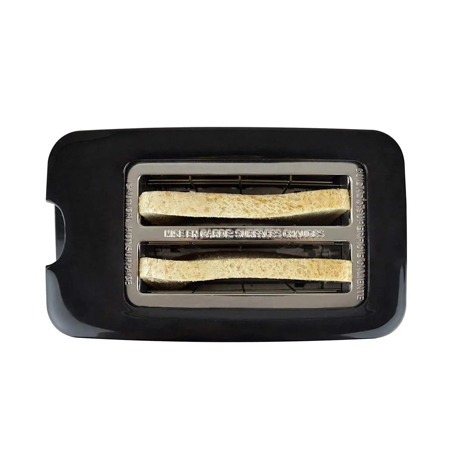 Black Toaster 750w 2-Slice Wide Slot - Cool Touch Crumb Tray 7 Browning Settings