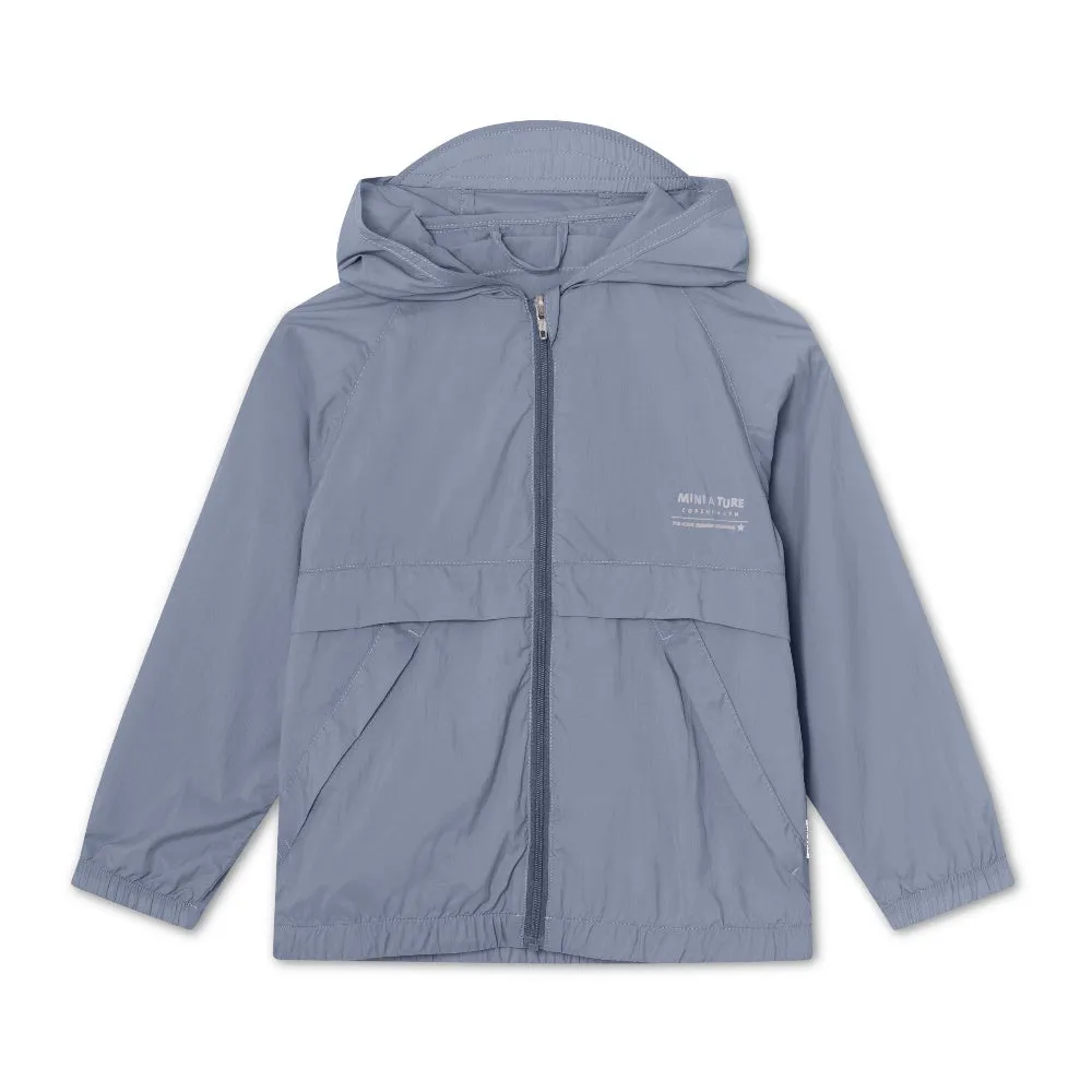Blue Printed Logo Jacket