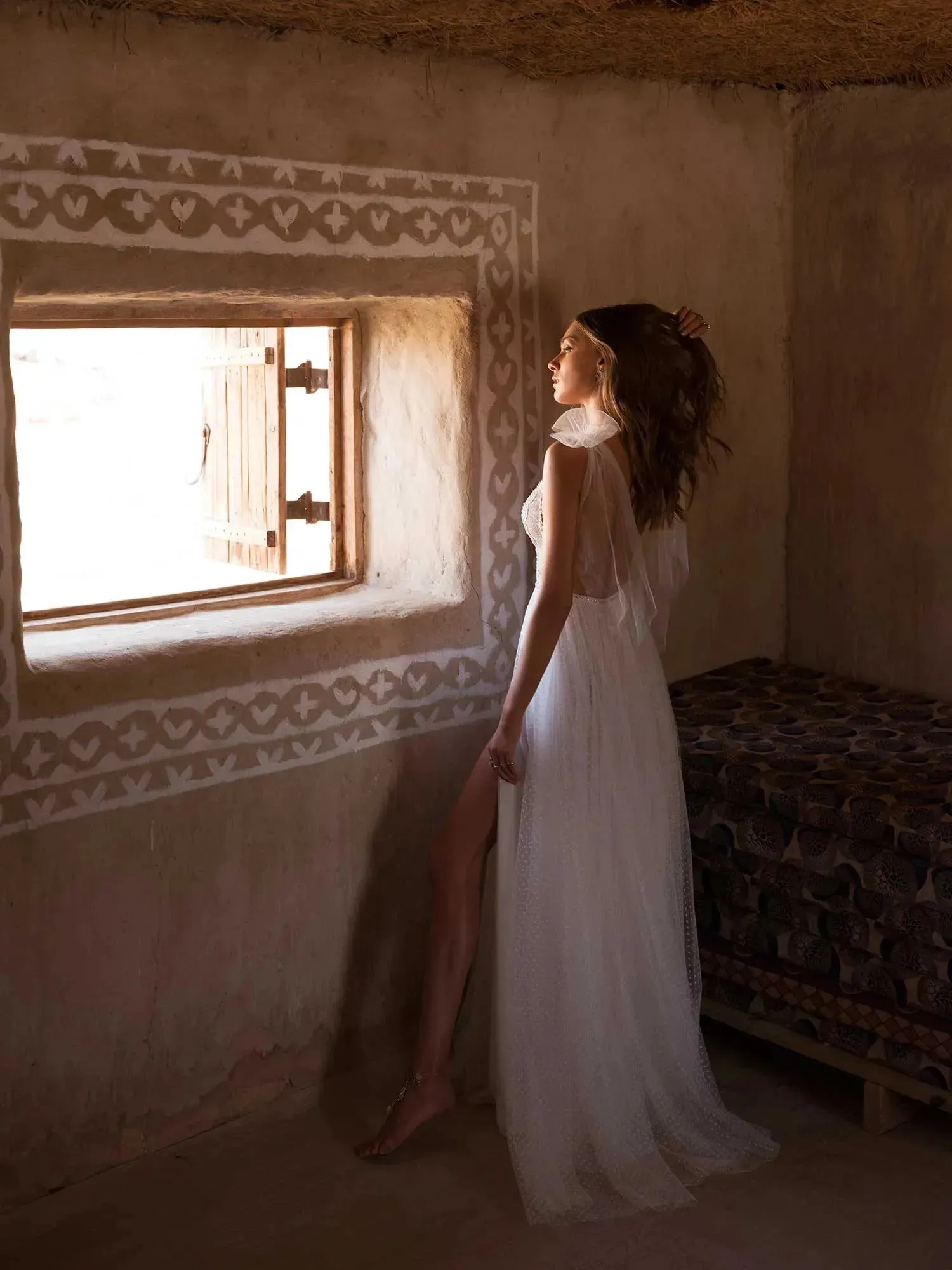 Boho Wedding Dresses For Bride Beach Sexy Split A-Line Bridal Gown Backless V-Neck Spaghetti Straps Vestidos De Boda