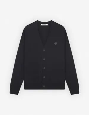 Bold Fox Head Patch Regular Cardigan Black