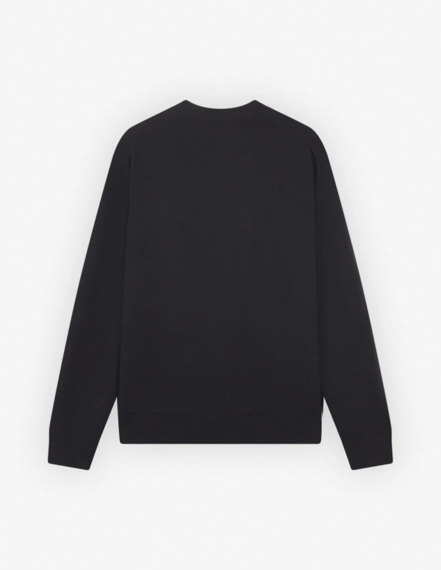 Bold Fox Head Patch Regular Cardigan Black