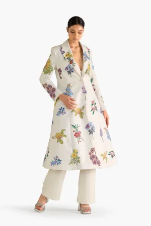 Botanical Printed Trench