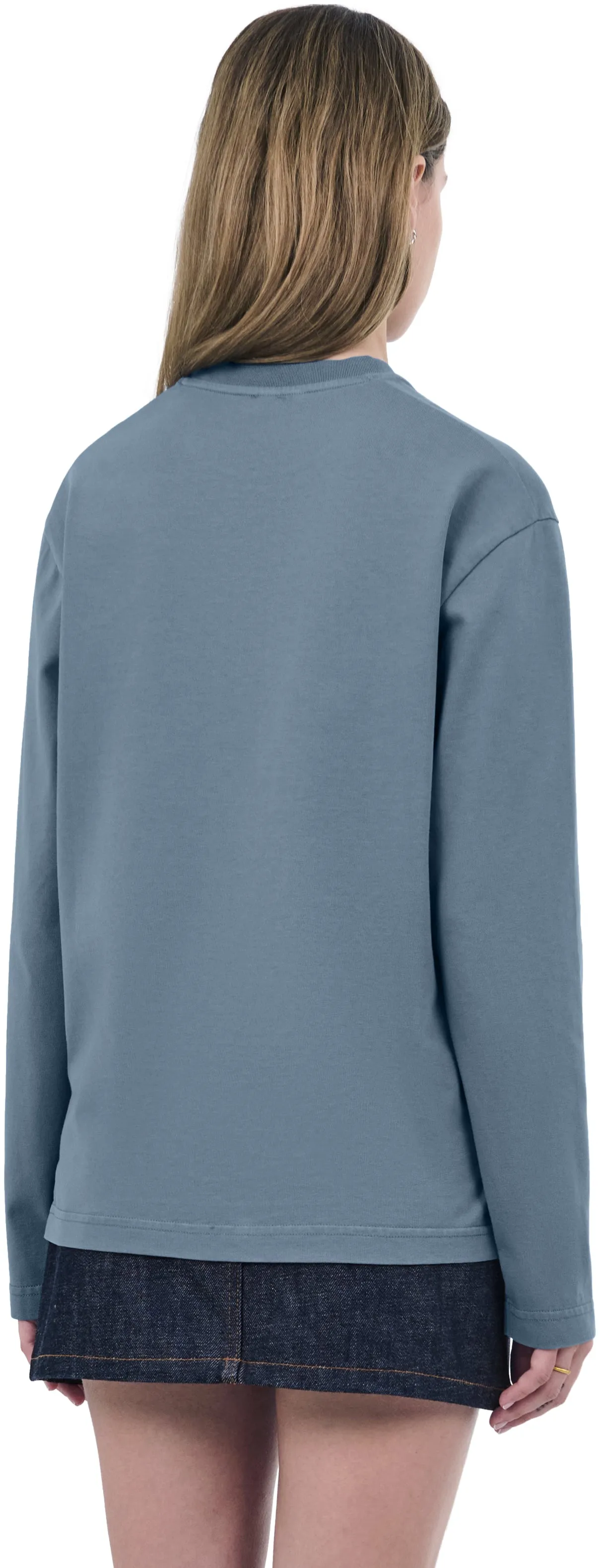 Boxy Longsleeve, Blue Slate